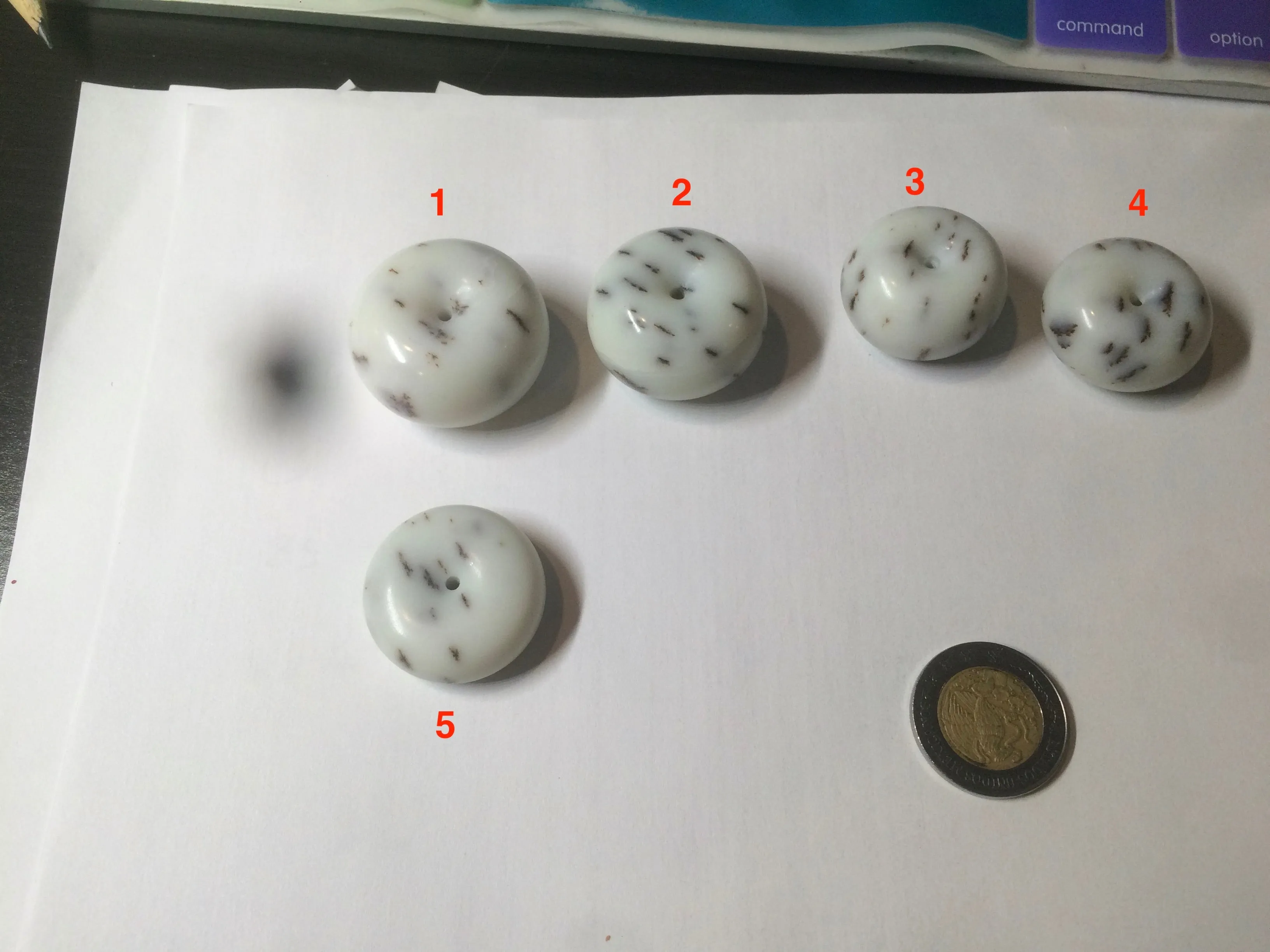 100% Natural white beige with black/brown flying dandelions Osmanthus fragrant cheese cake nephrite Hetian Jade pendant/worry stone HT68