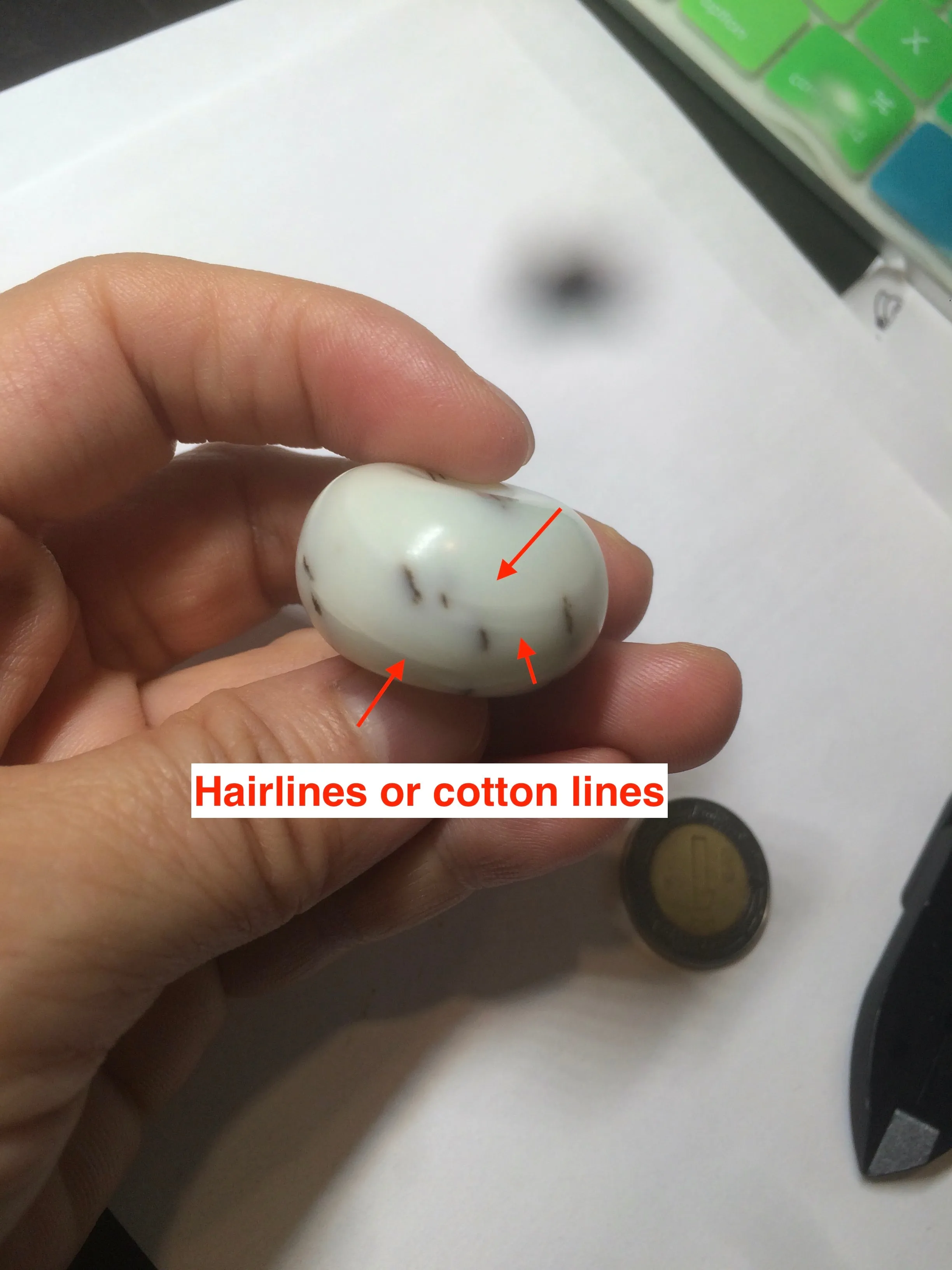 100% Natural white beige with black/brown flying dandelions Osmanthus fragrant cheese cake nephrite Hetian Jade pendant/worry stone HT68