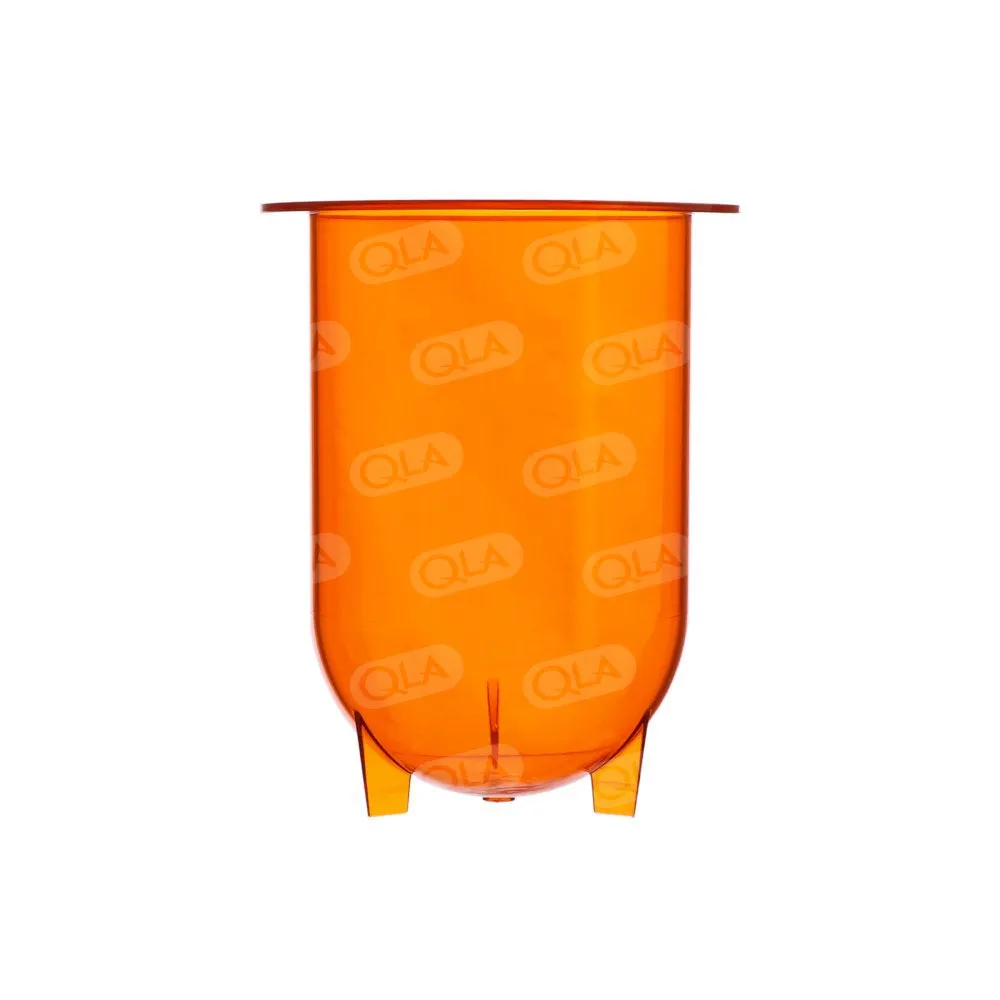 1000mL Amber Plastic Footed Vessel, Pharmatest compatible