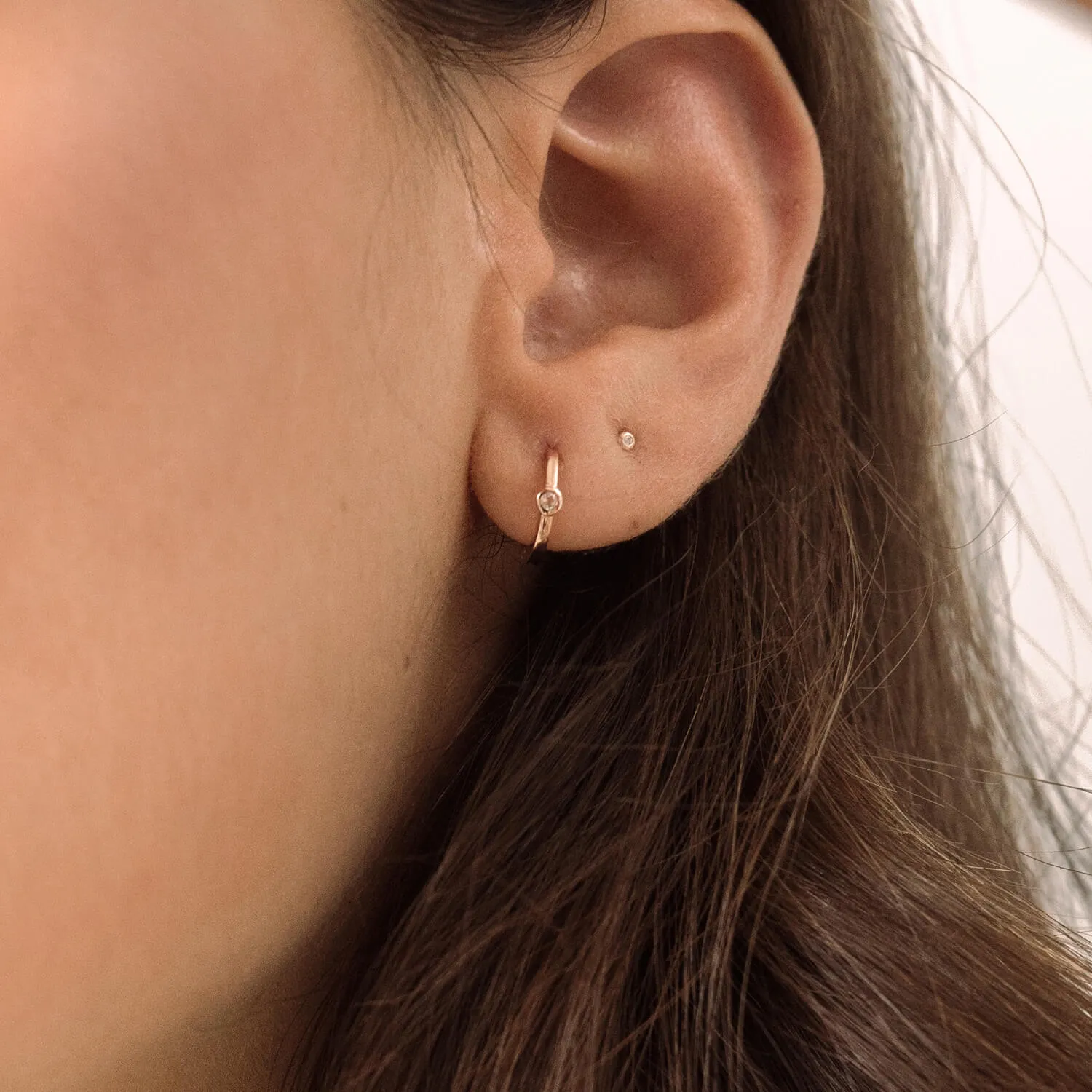 14k Rose Gold Teagan Huggies