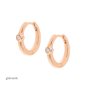 14k Rose Gold Teagan Huggies