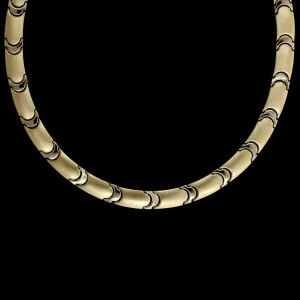 14K Two-tone Gold Estate Fancy Link Necklace