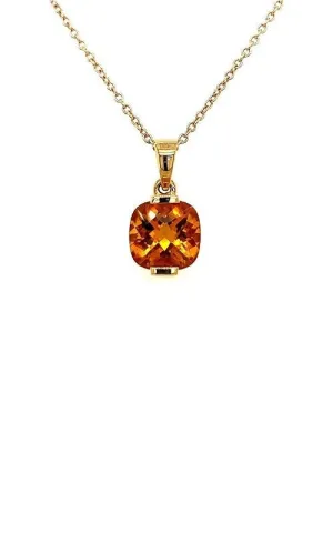 14K YELLOW GOLD CITRINE PENDANT  G12938