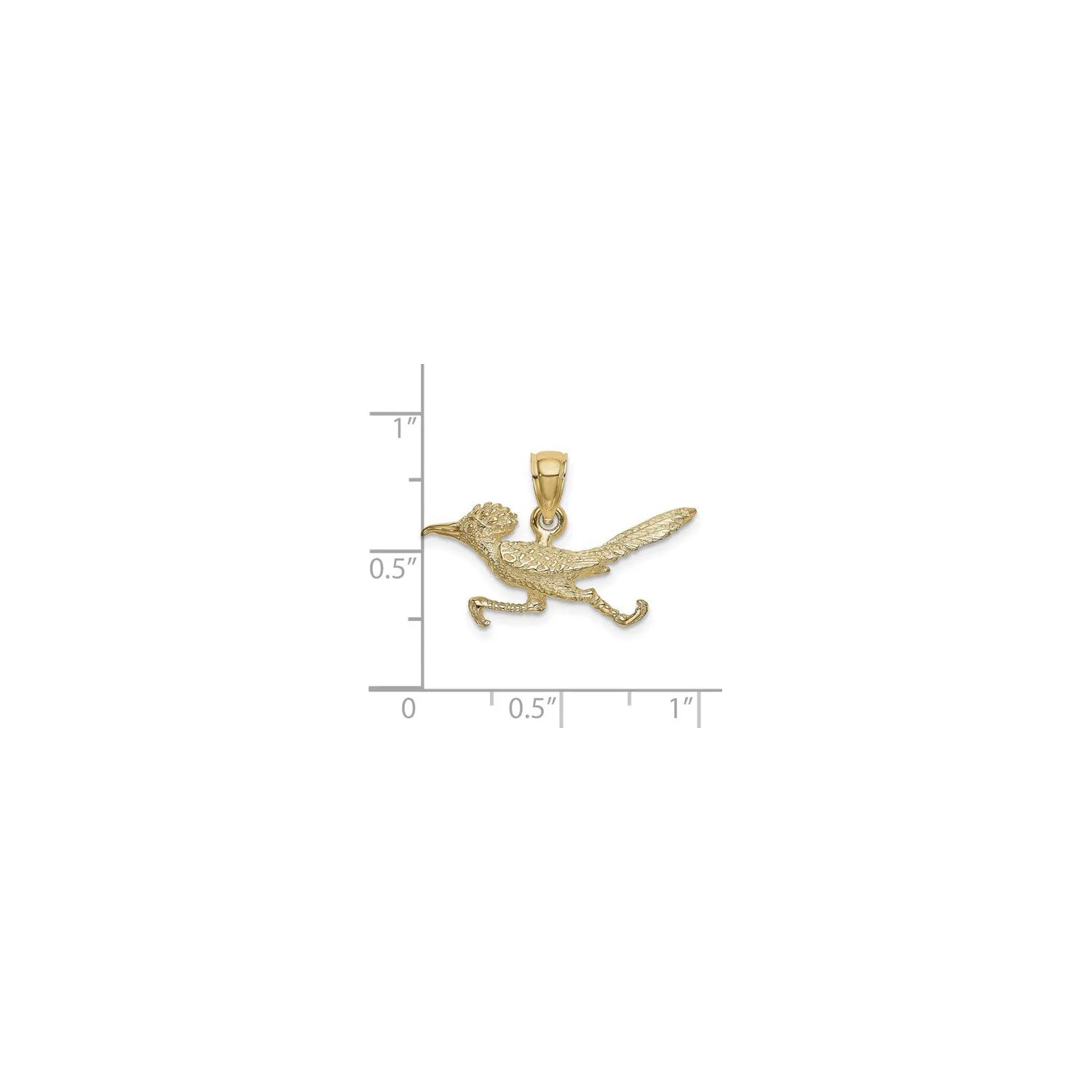 3D Road Runner Pendant (14K)