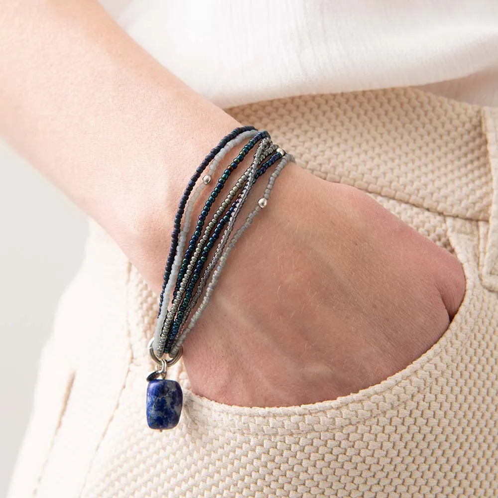 A Beautiful Story - Nirmala Lapis Lazuli Silver Bracelet