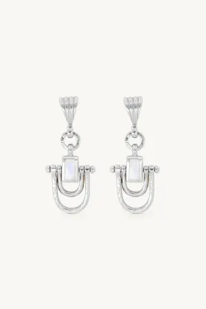 Allegra Moonstone Silver Earrings