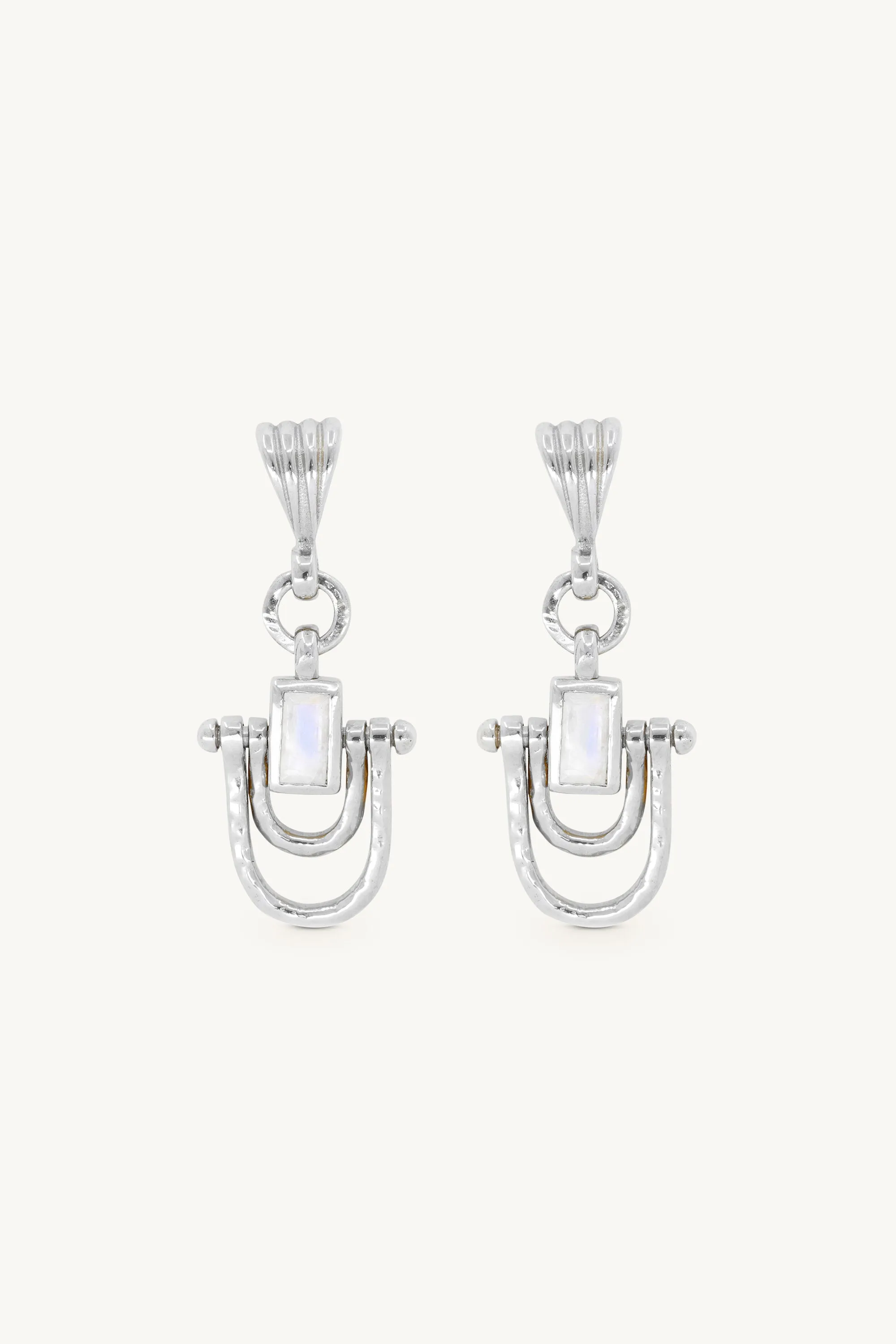 Allegra Moonstone Silver Earrings
