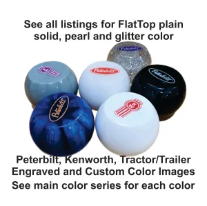 Amber Glitter Kenworth Image FlatTop Brake Knob