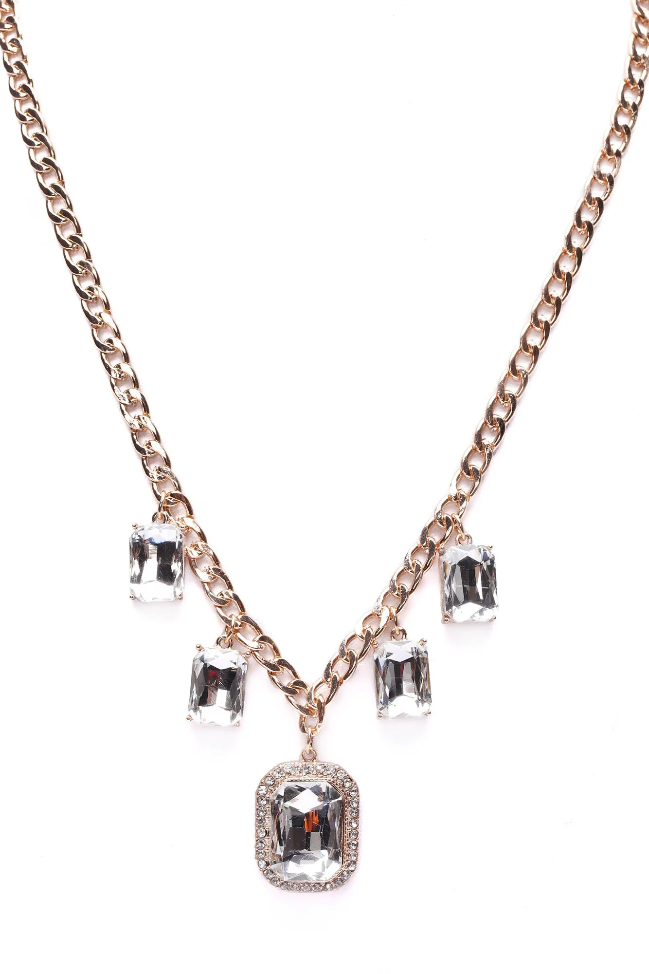 An Evening With You Necklace - Gold/Clear