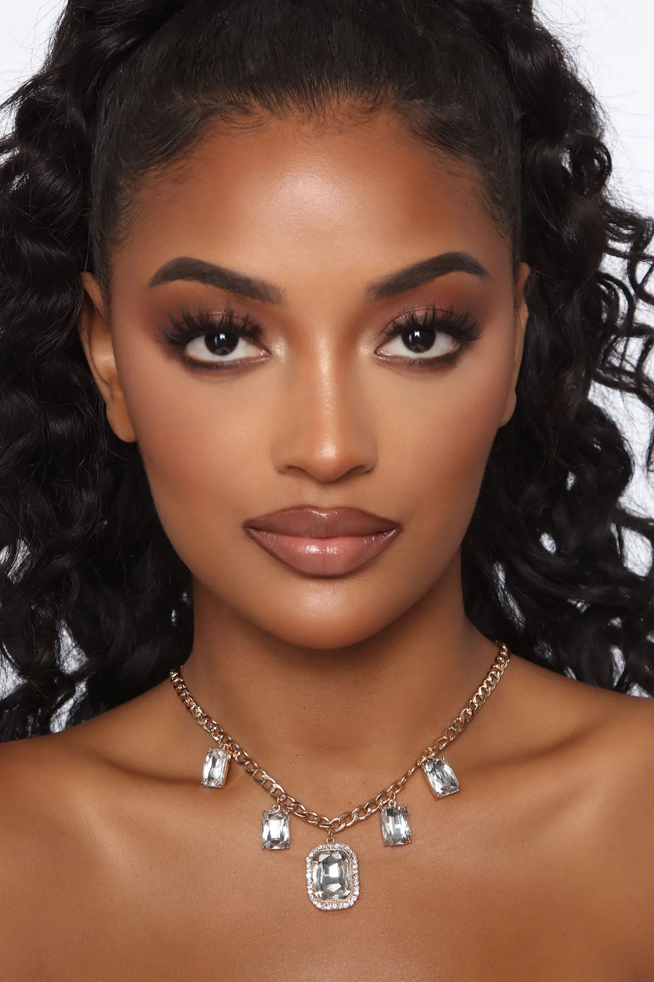 An Evening With You Necklace - Gold/Clear