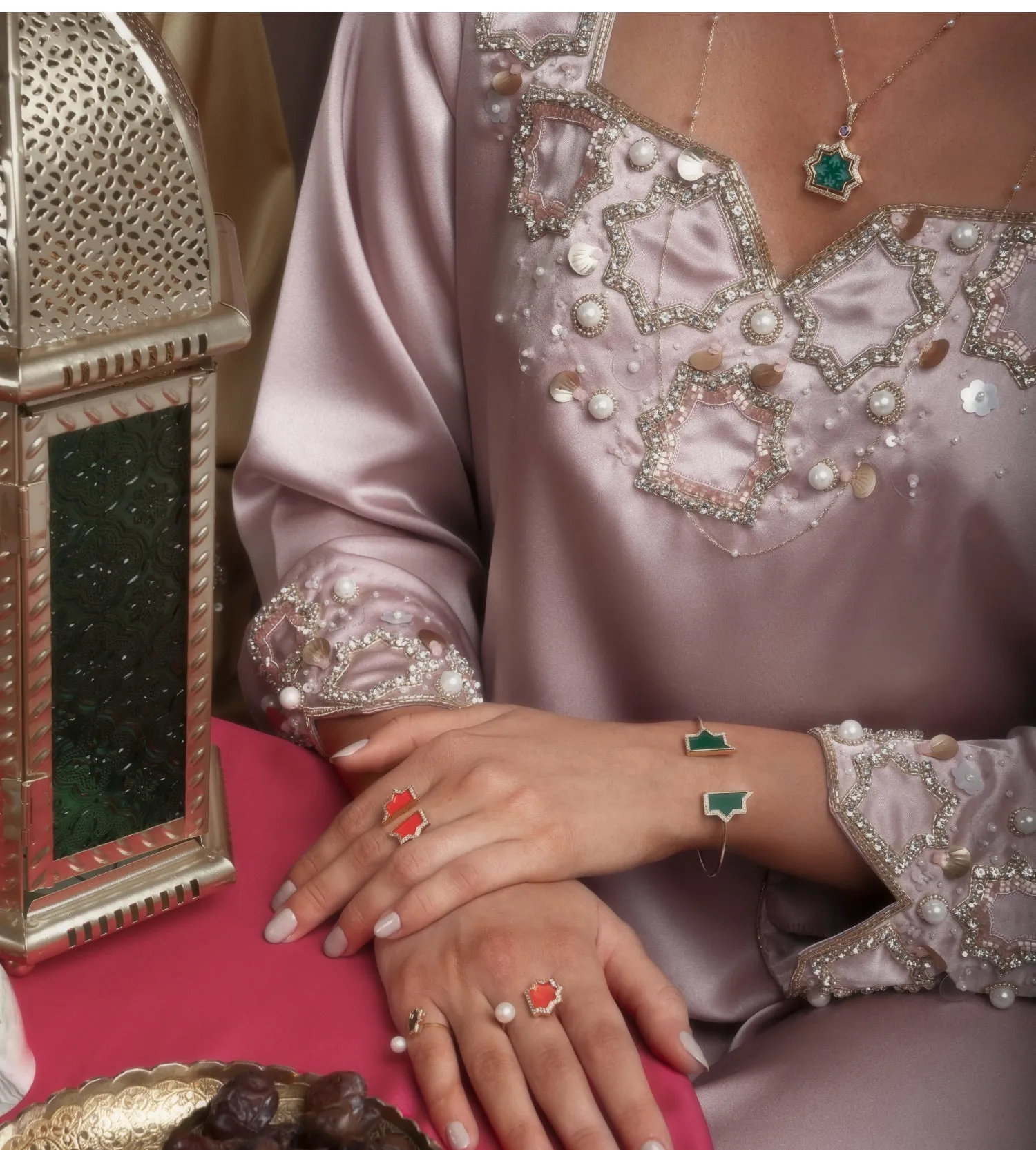 Andalus Edge Green Onyx Bangle