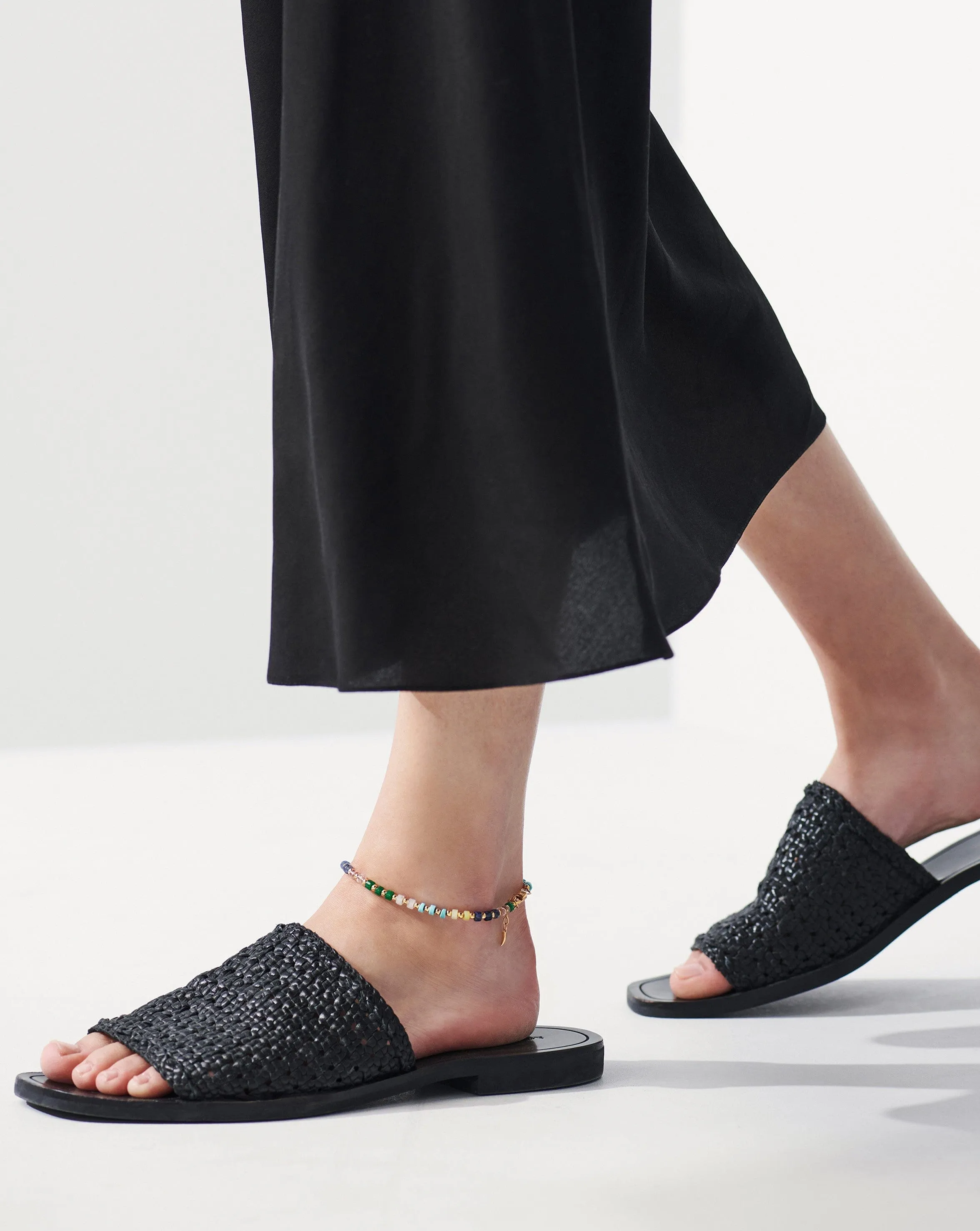 Beaded Anklet | 18k Gold Plated/Multi Pastel Beaded