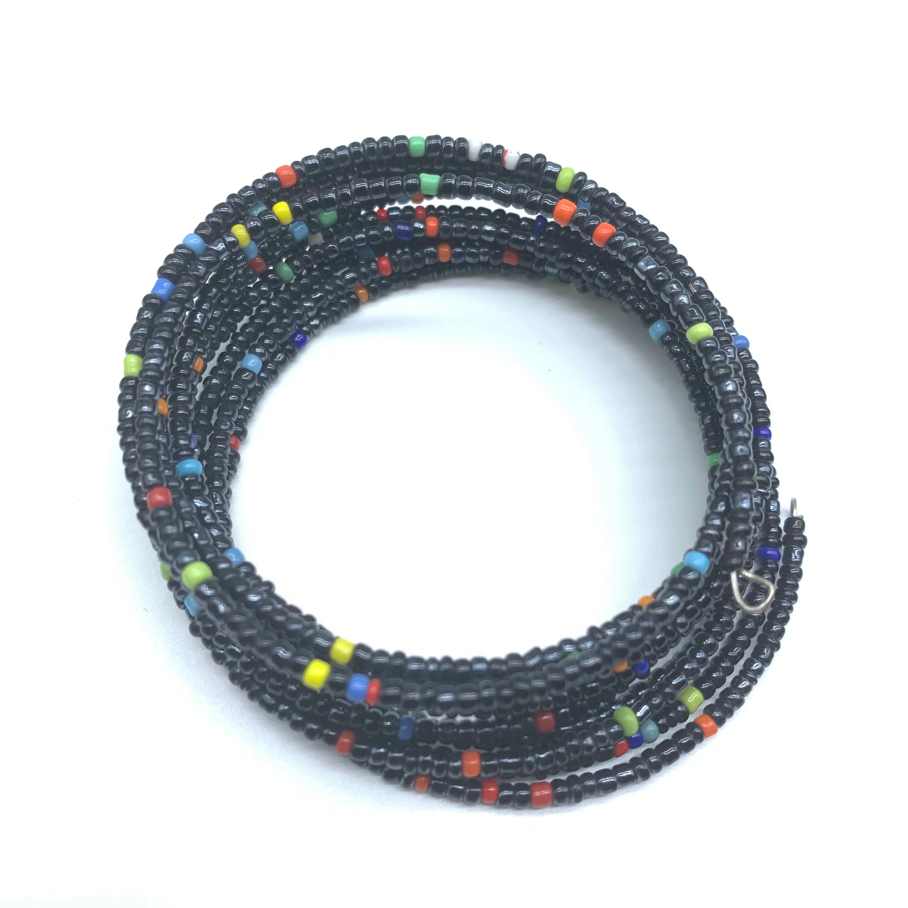 Beaded Coil Bracelet-Black 2