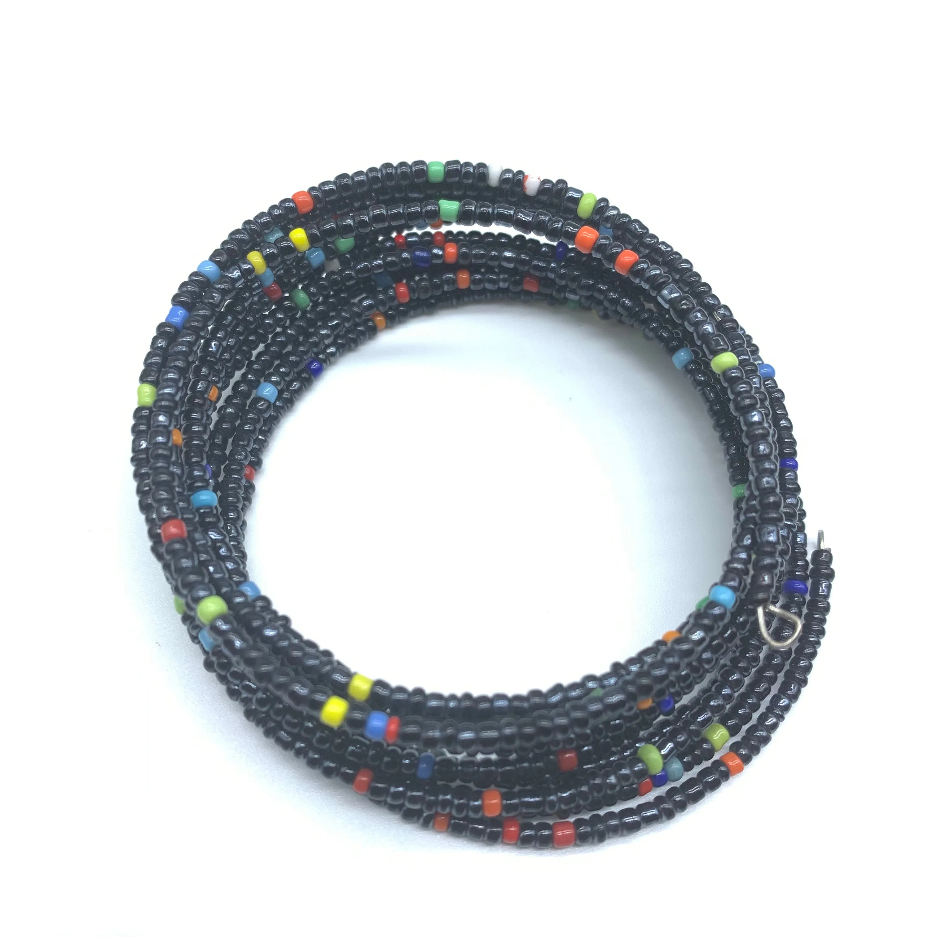 Beaded Coil Bracelet-Black 2