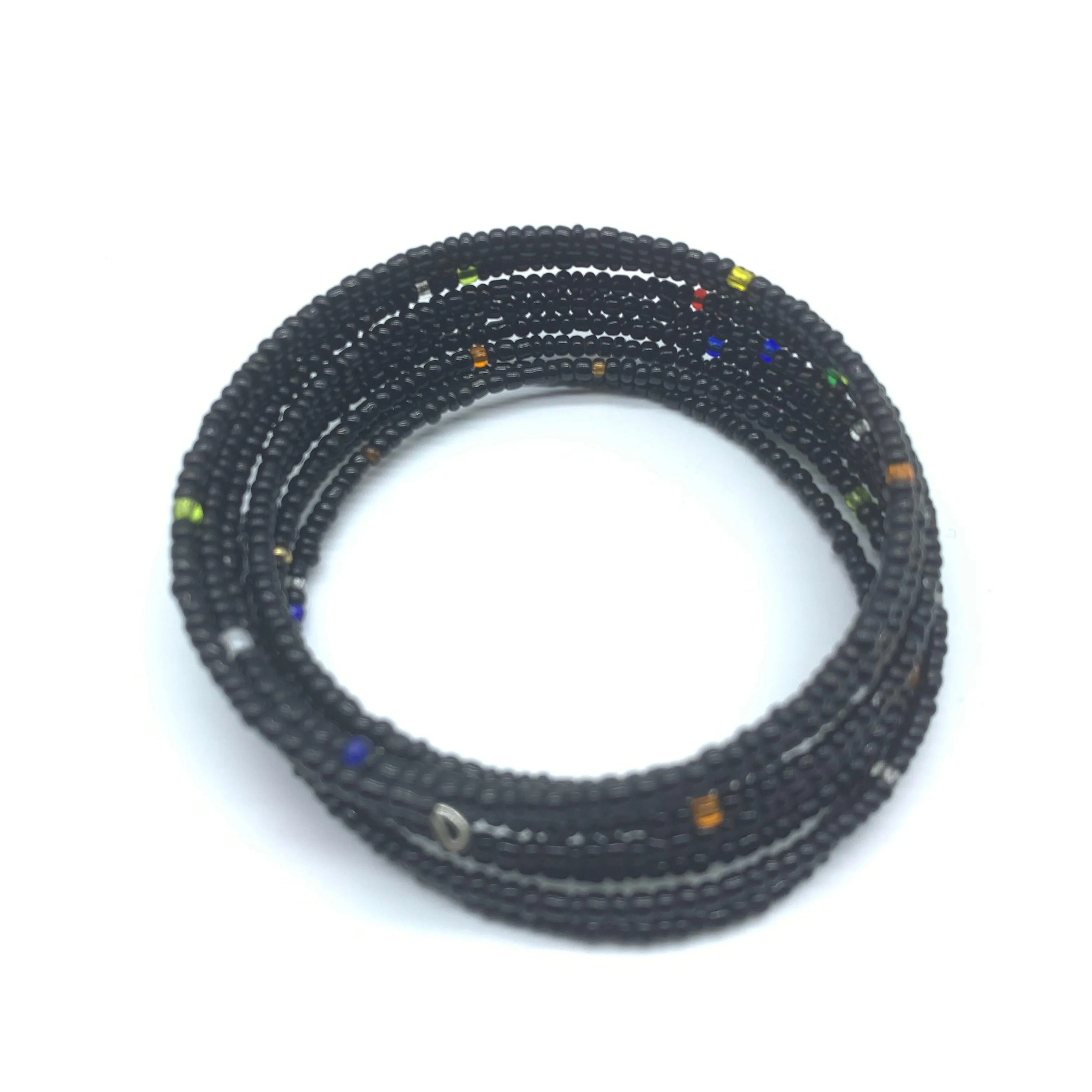 Beaded Coil Bracelet-Black 3