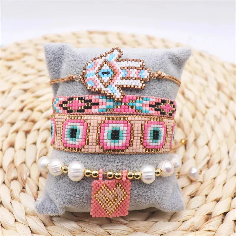 Beaded Hamsara Bracelet Set