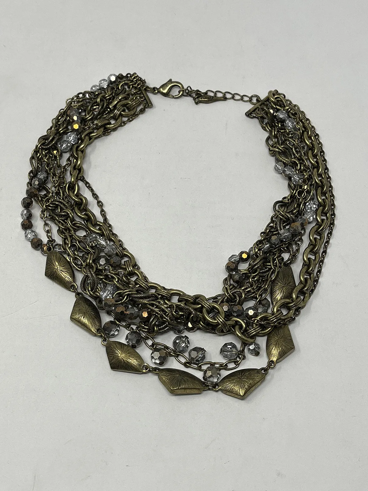 Chloe & Isabel Bronze Rhinestone Woven Gem Necklace