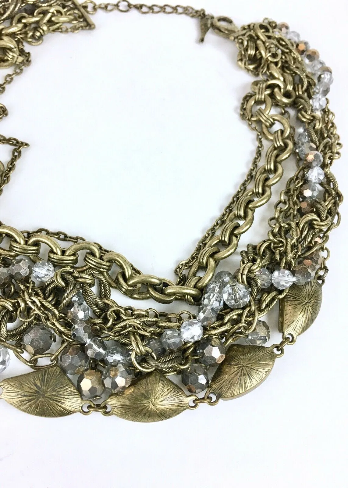 Chloe & Isabel Bronze Rhinestone Woven Gem Necklace