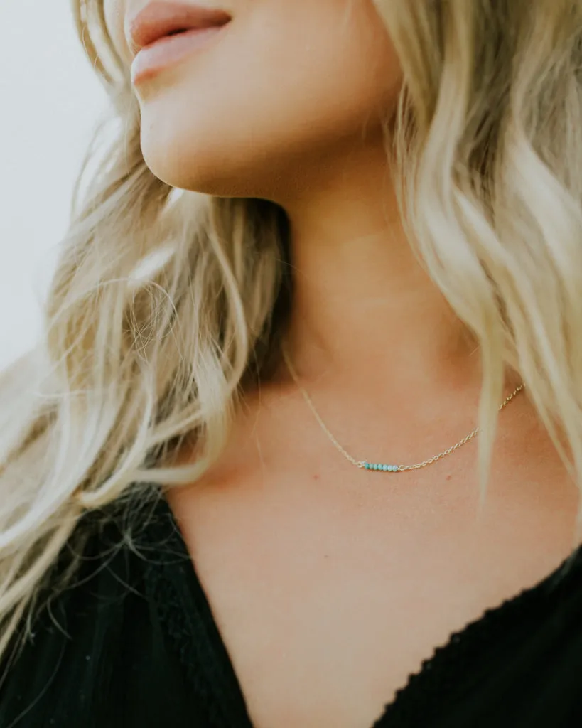Citrine Bar Necklace - November