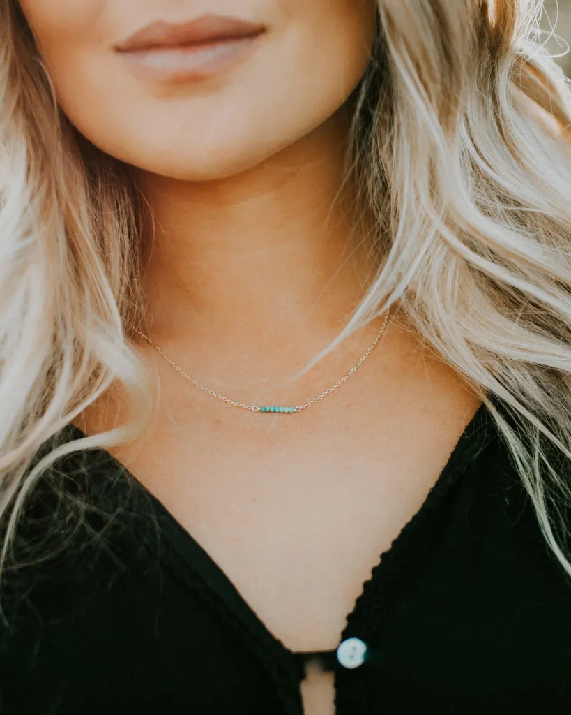 Citrine Bar Necklace - November