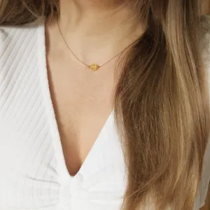 Citrine cord necklace