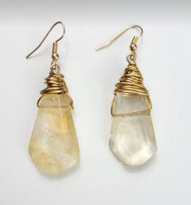 Citrine Crystal Necklace Set