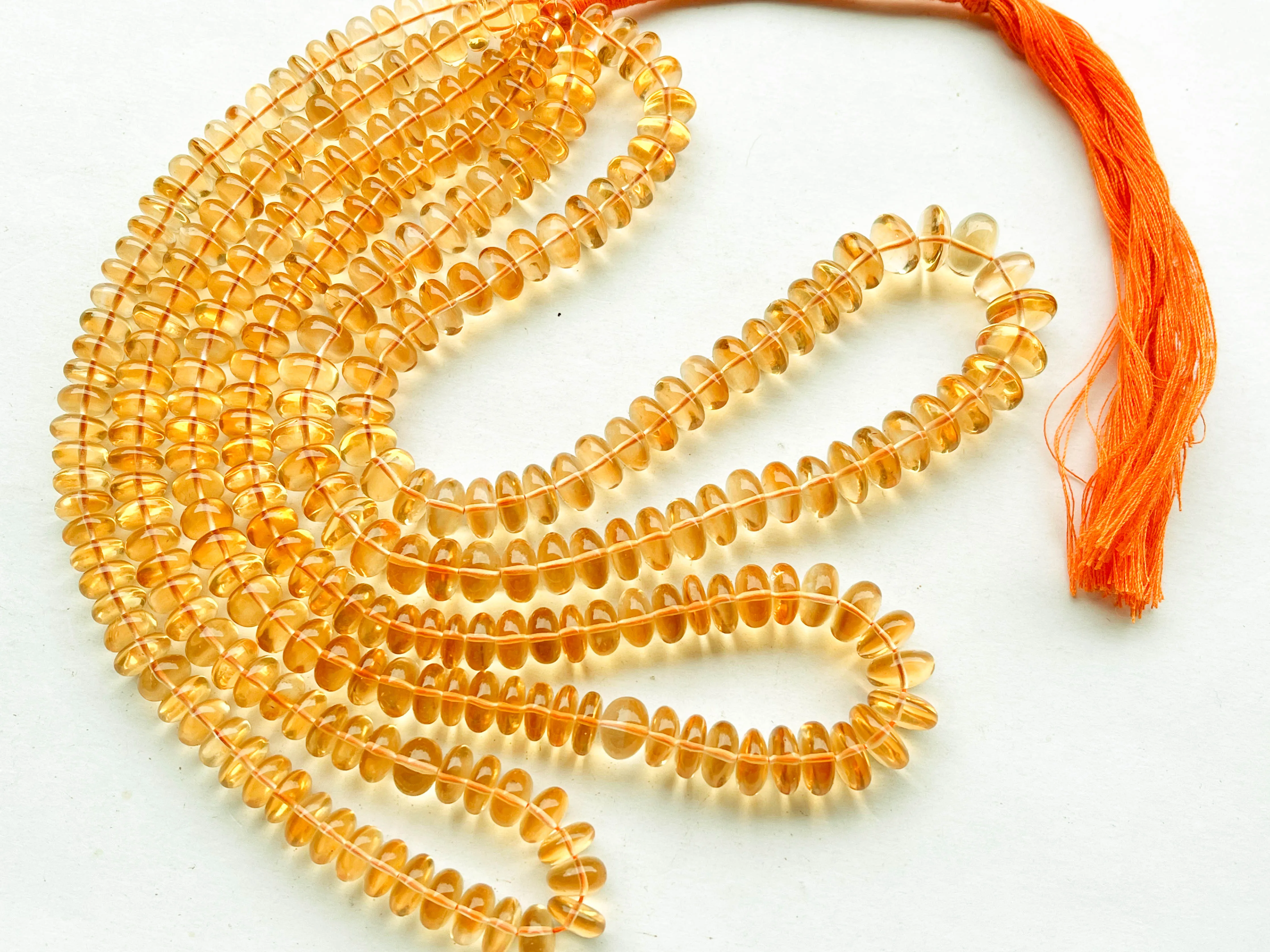 Citrine Smooth Rondelle Beads
