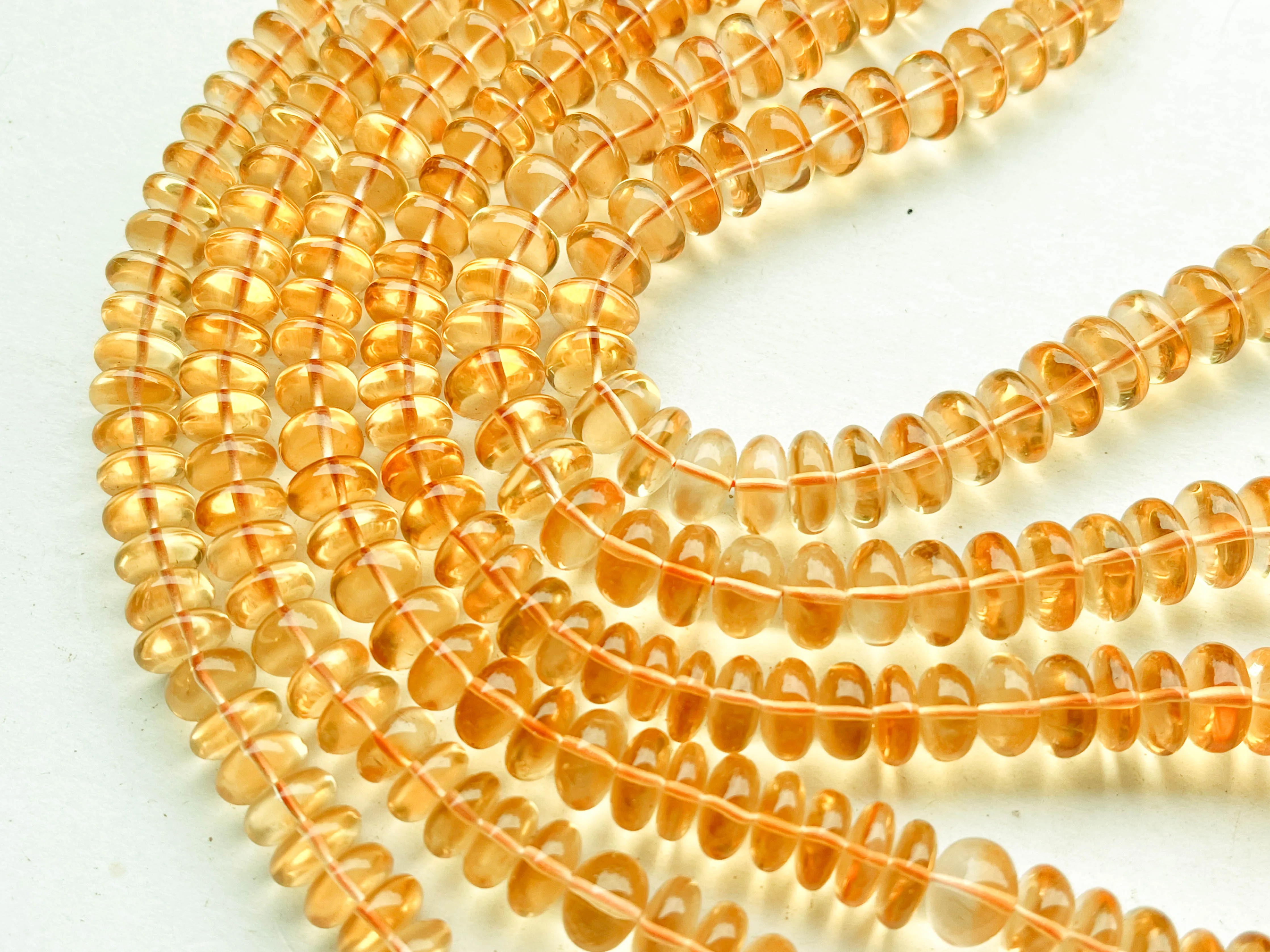 Citrine Smooth Rondelle Beads