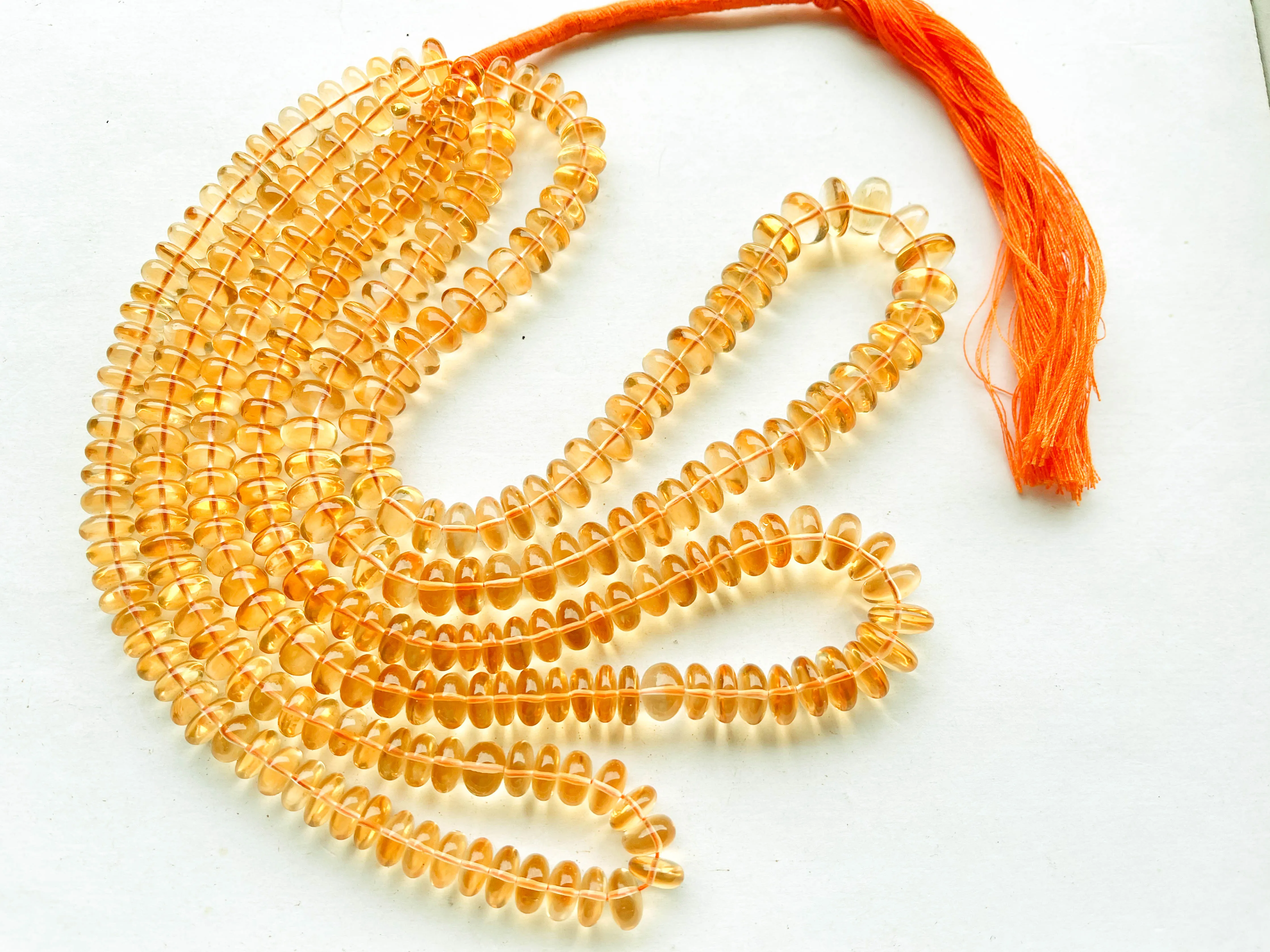 Citrine Smooth Rondelle Beads