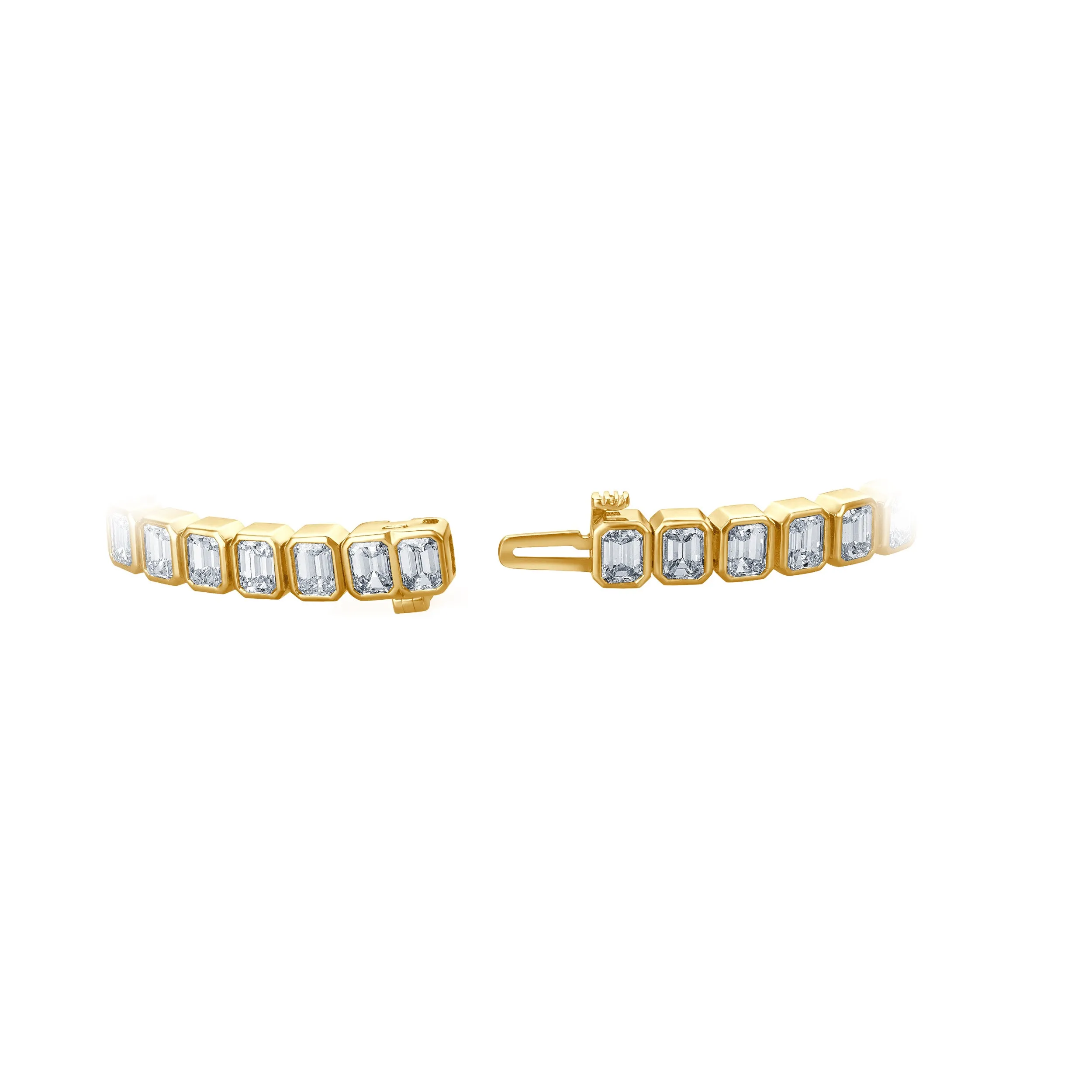 Cleo Emeraldcut Diamond Bracelet - Gelbgold