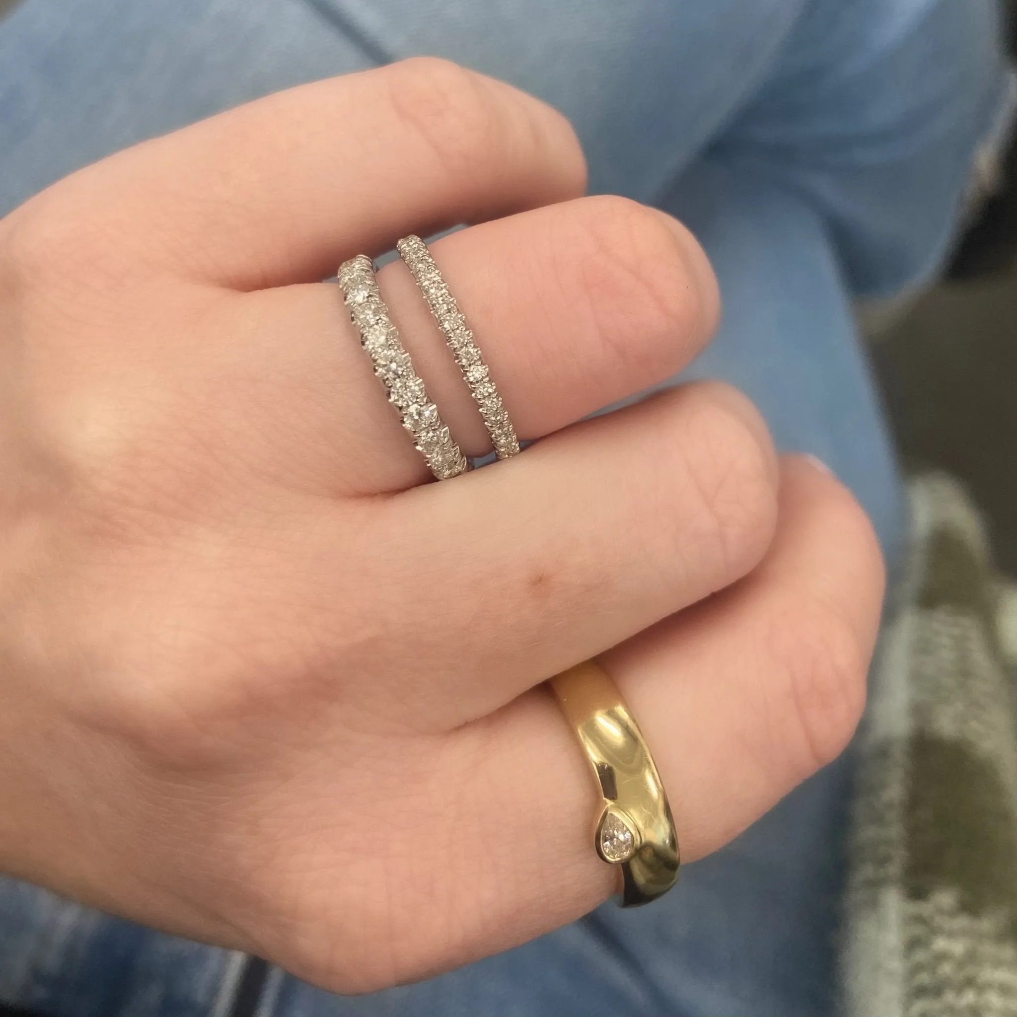 Diamond Fishtail Eternity Band