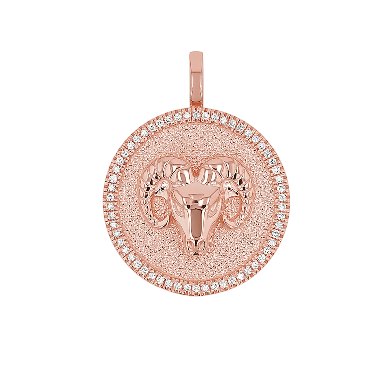 Diamond Zodiac Coin Medallion Charm