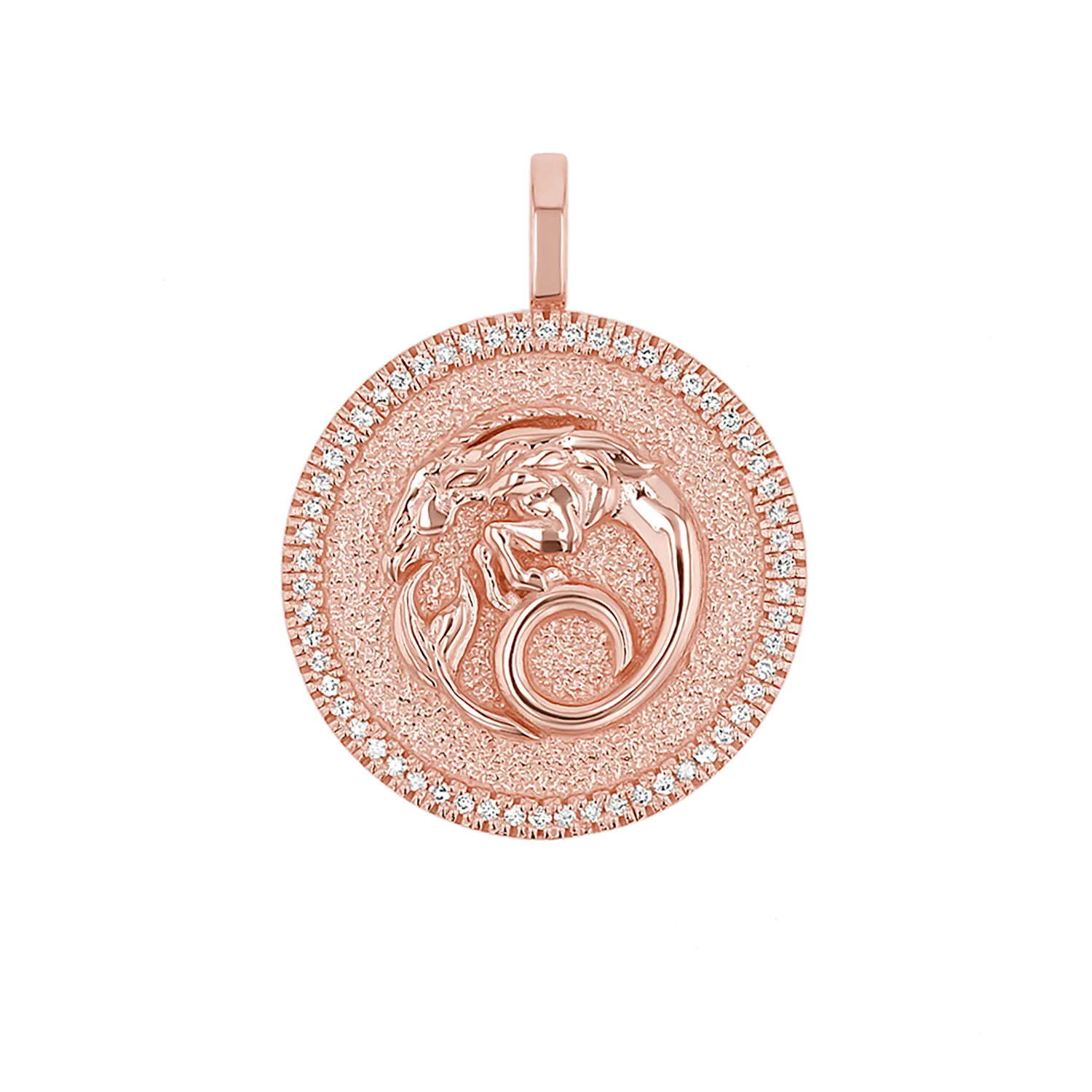 Diamond Zodiac Coin Medallion Charm