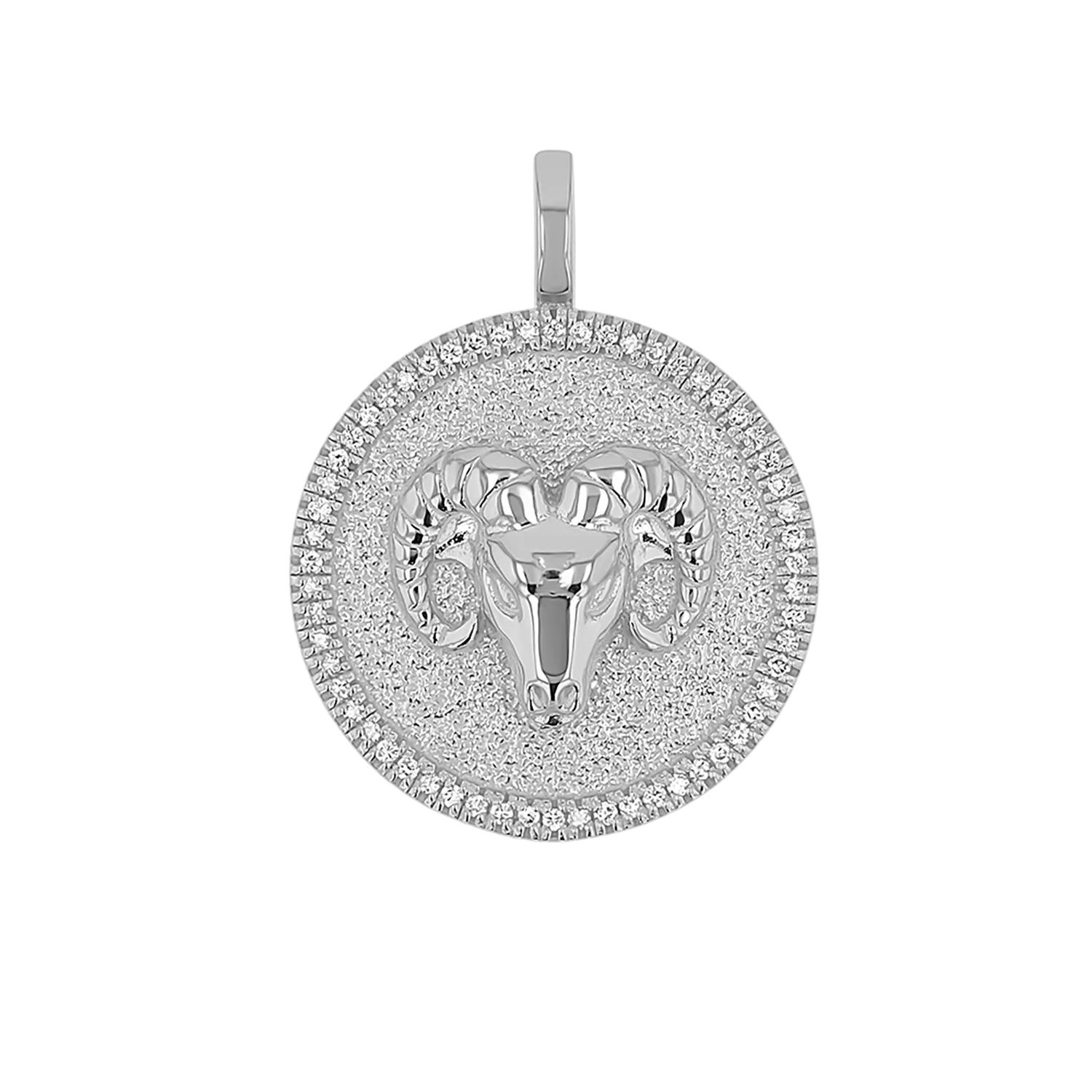 Diamond Zodiac Coin Medallion Charm