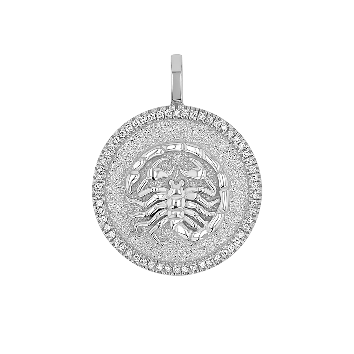 Diamond Zodiac Coin Medallion Charm