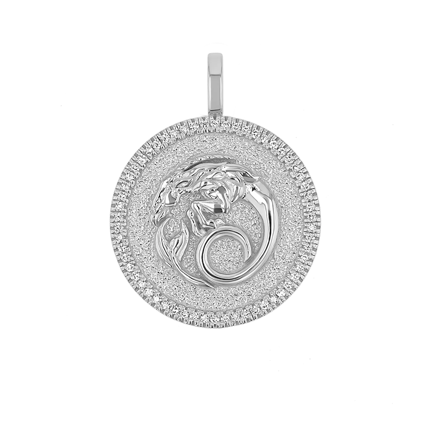 Diamond Zodiac Coin Medallion Charm