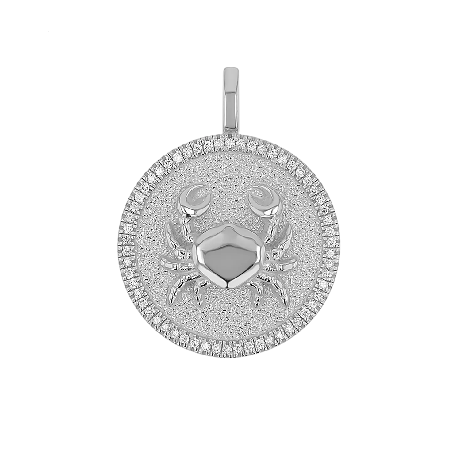 Diamond Zodiac Coin Medallion Charm