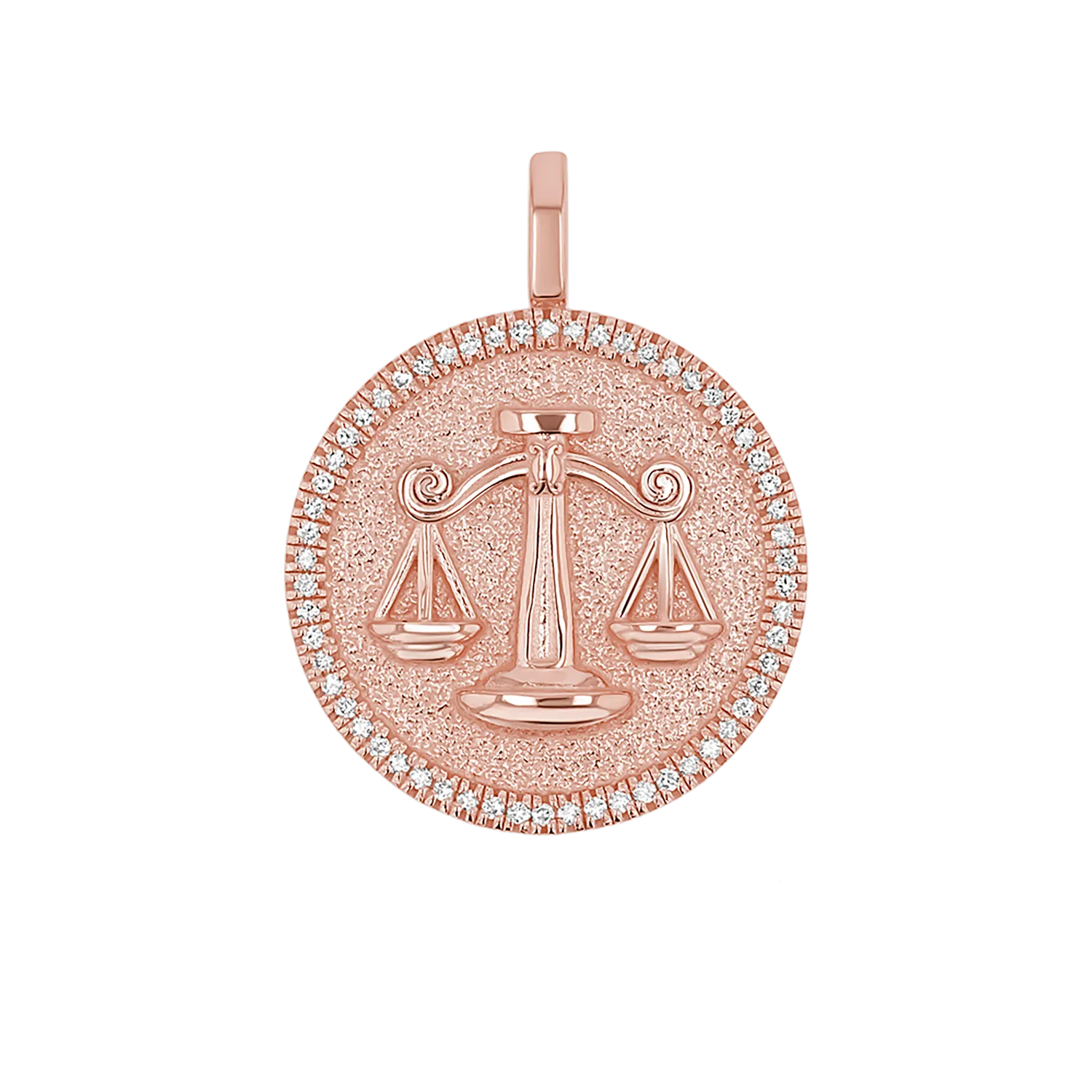Diamond Zodiac Coin Medallion Charm
