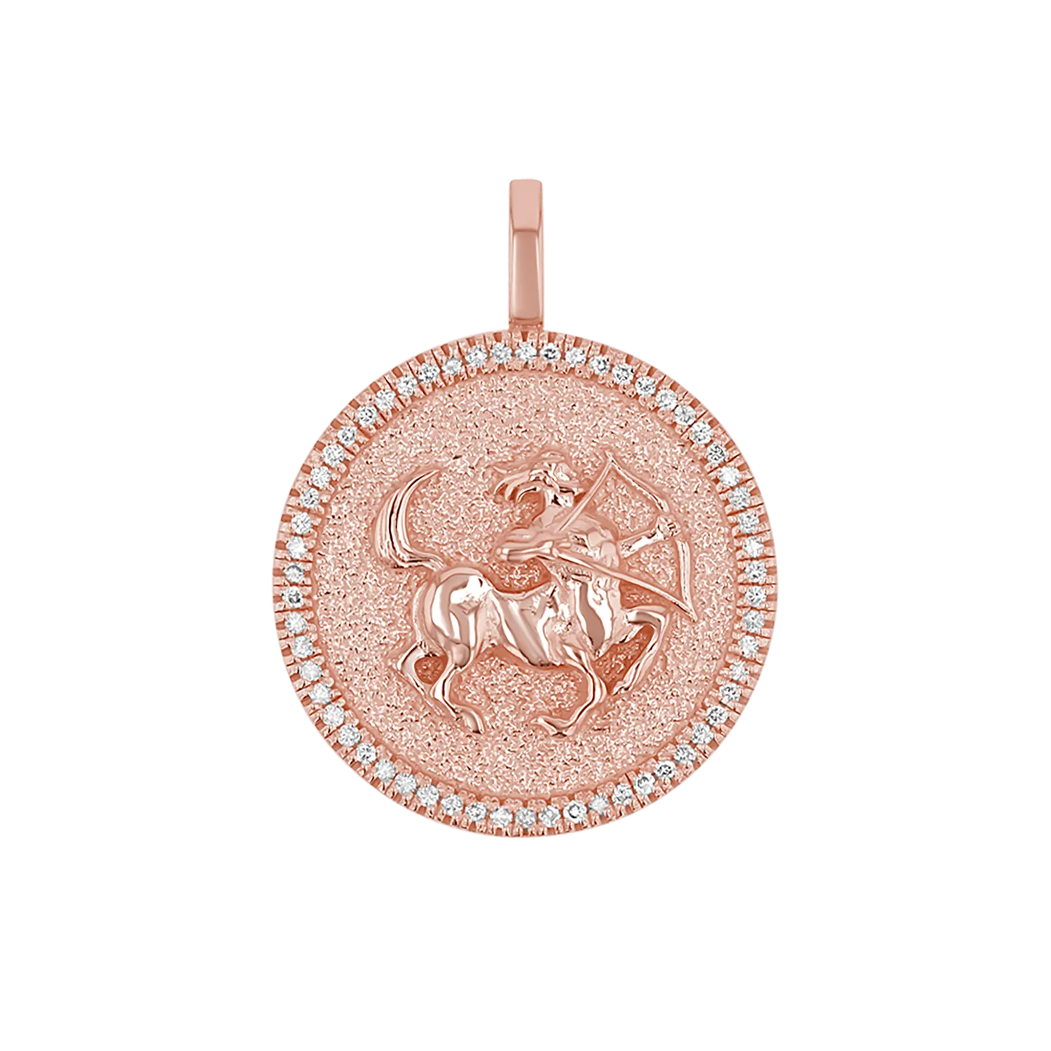 Diamond Zodiac Coin Medallion Charm