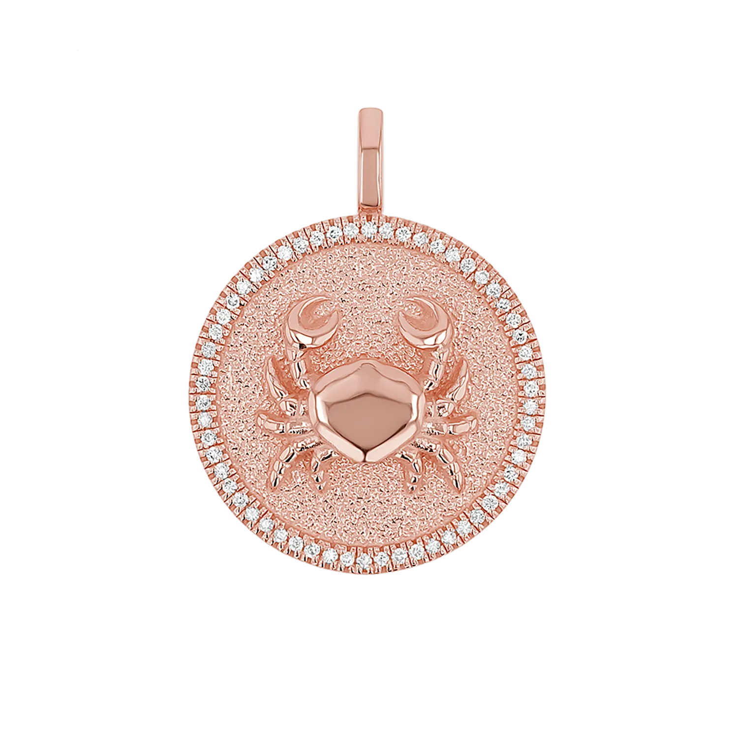 Diamond Zodiac Coin Medallion Charm