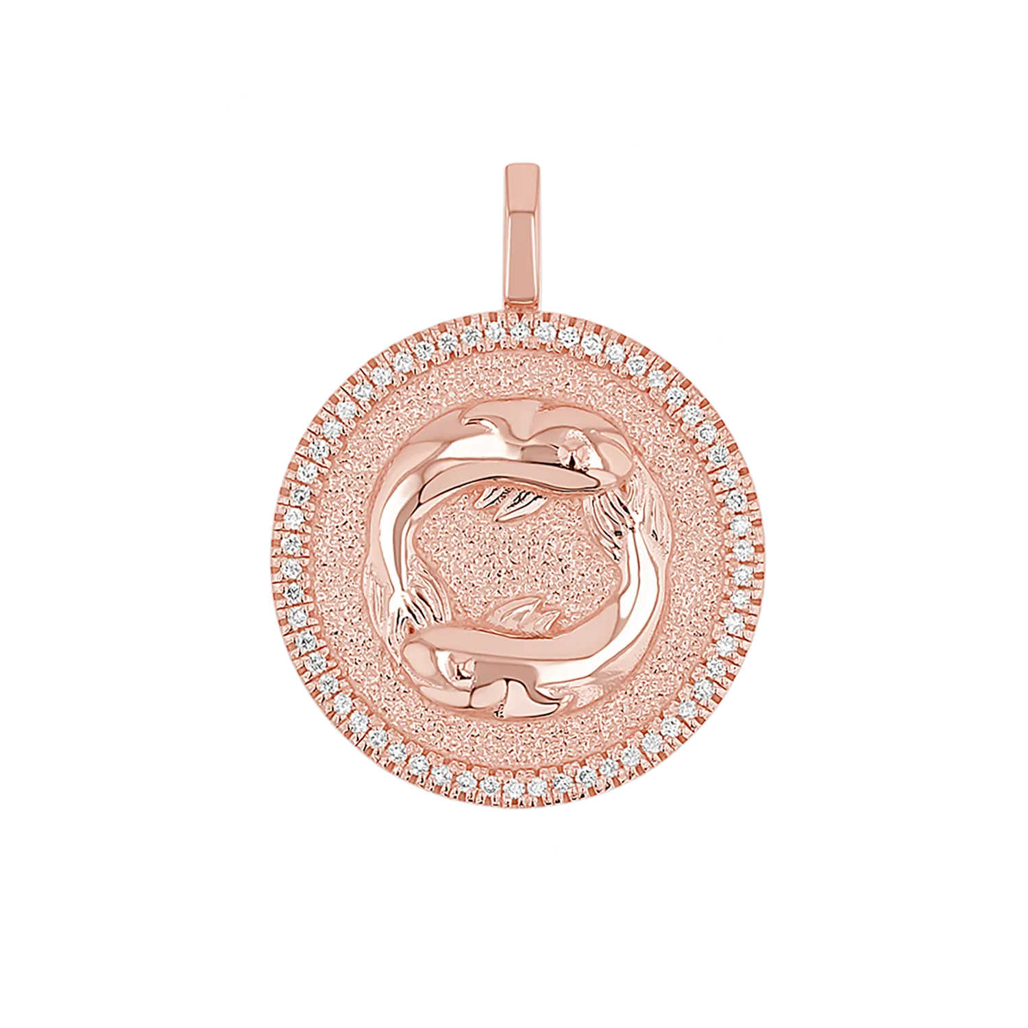 Diamond Zodiac Coin Medallion Charm