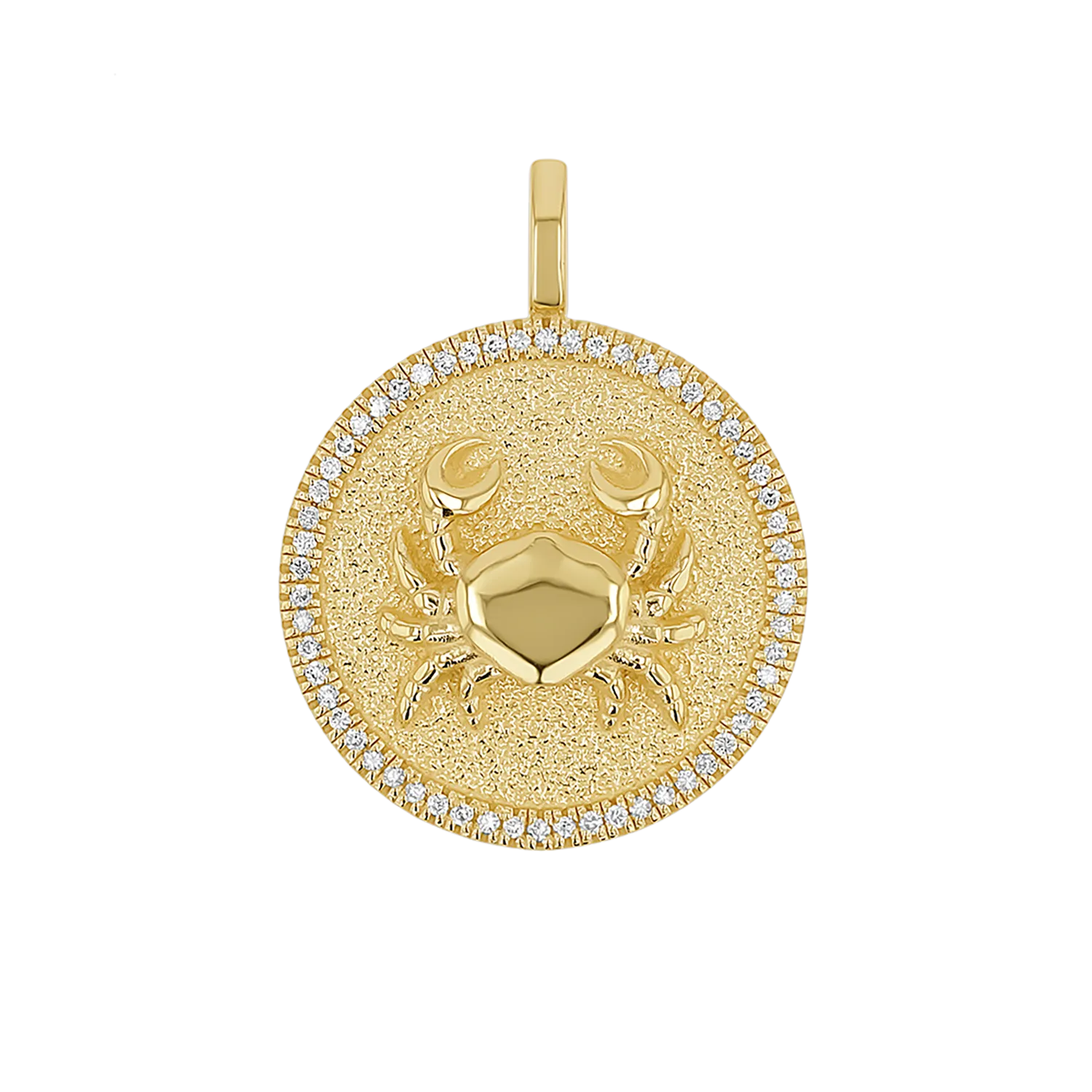 Diamond Zodiac Coin Medallion Charm