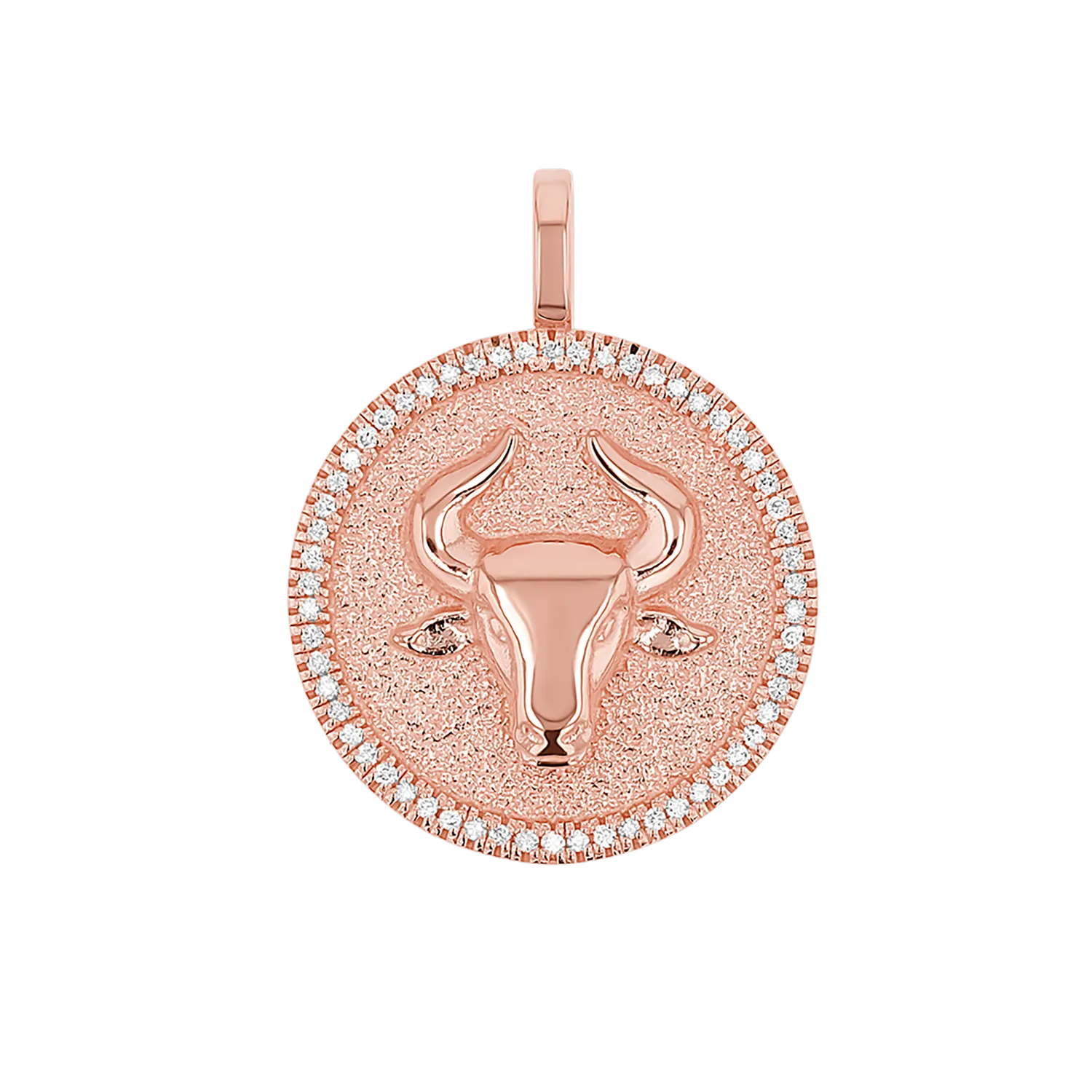 Diamond Zodiac Coin Medallion Charm
