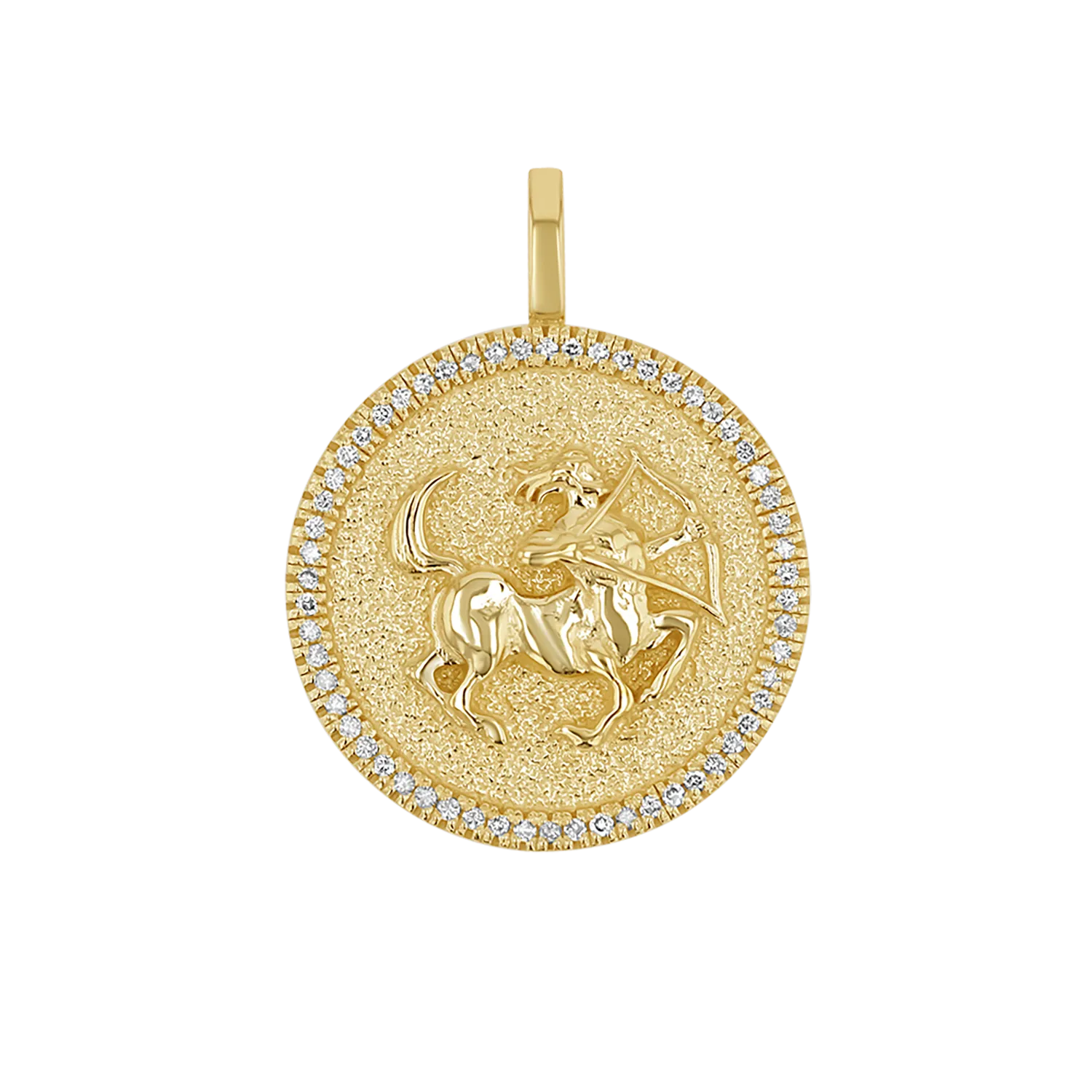 Diamond Zodiac Coin Medallion Charm