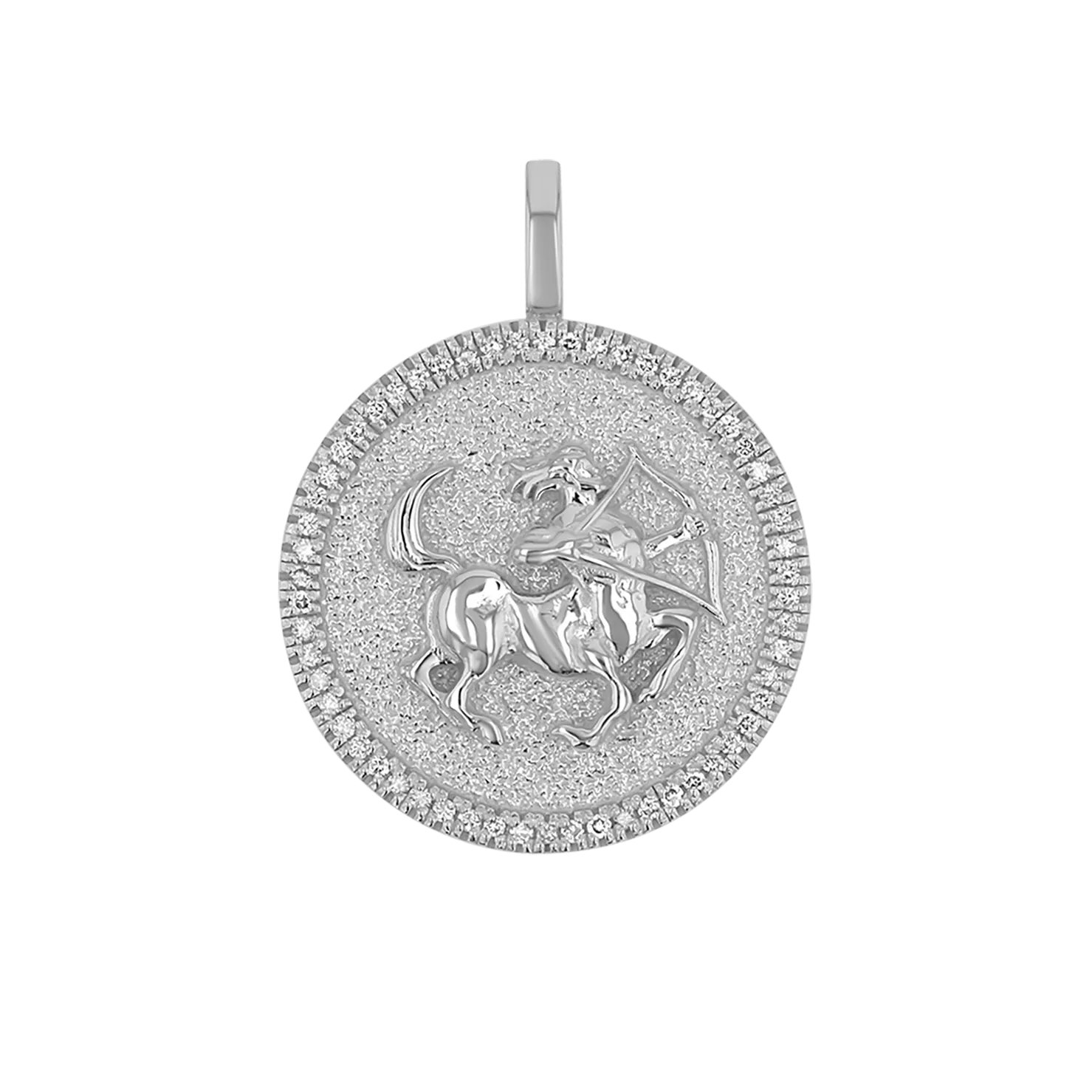 Diamond Zodiac Coin Medallion Charm