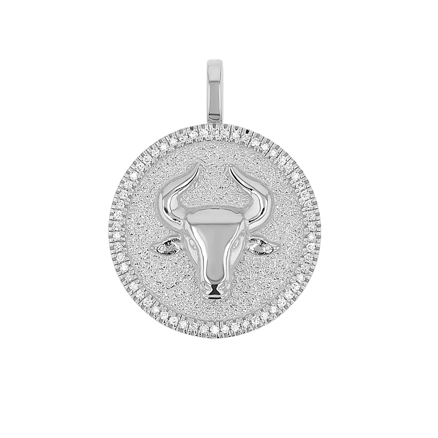 Diamond Zodiac Coin Medallion Charm