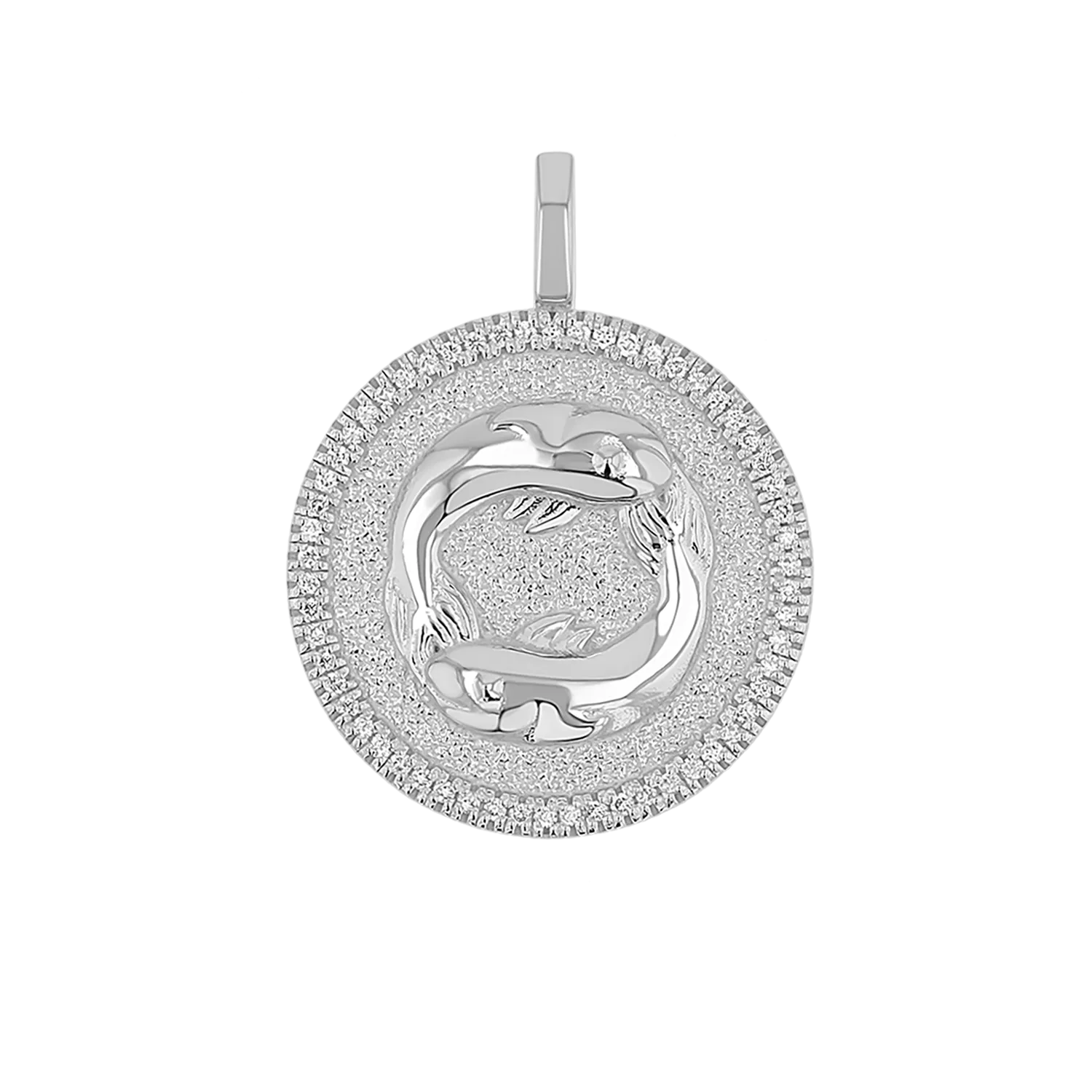 Diamond Zodiac Coin Medallion Charm