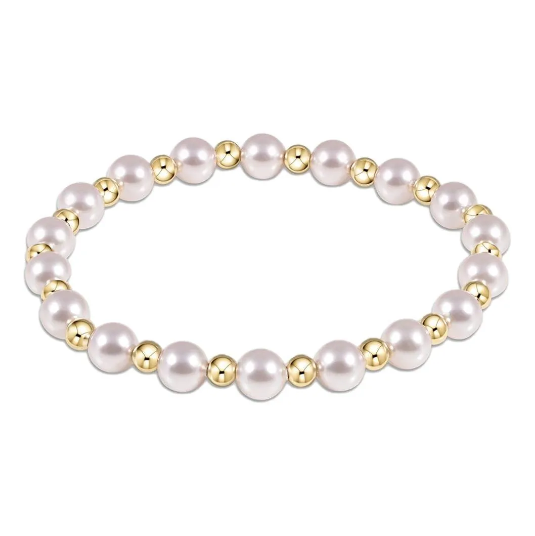 Extends - Grateful Pattern Bead Bracelet - Pearl