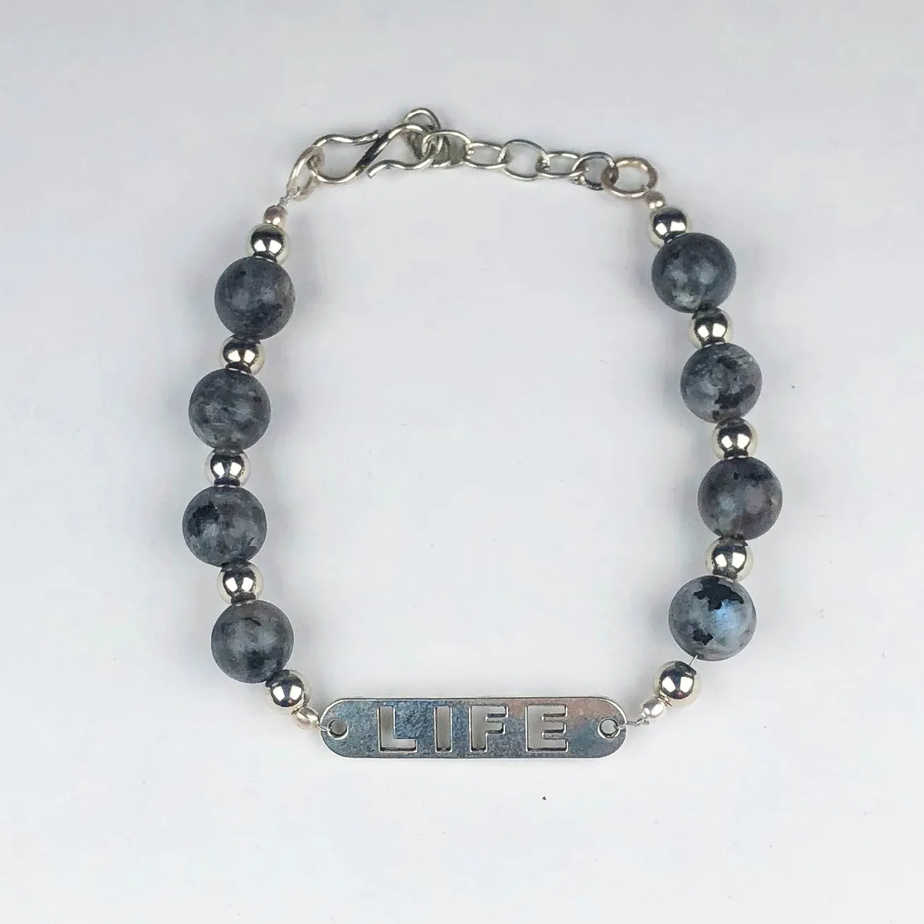 Fashionable Gray Jasper Bracelet Healing  Adjustable