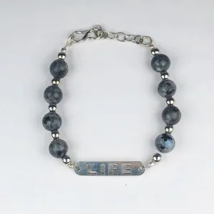 Fashionable Gray Jasper Bracelet Healing  Adjustable